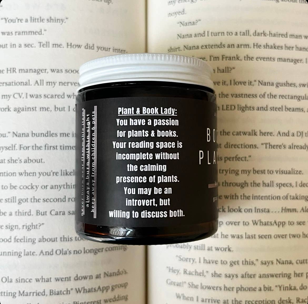Bookish Plant Lady -  Bookish Candle | Book Themed Candle