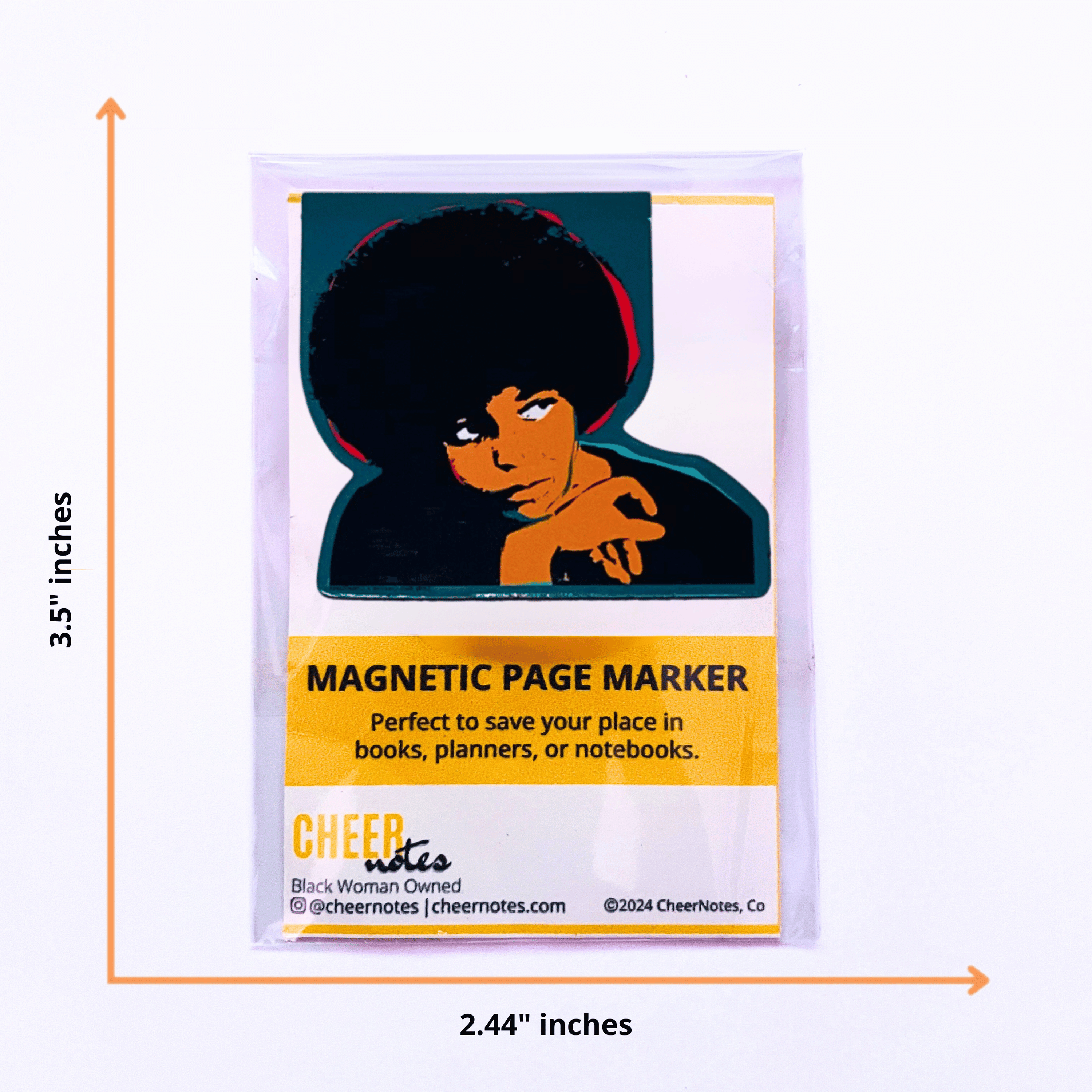 Angela Davis Magnetic | Page Marker Bookmarks