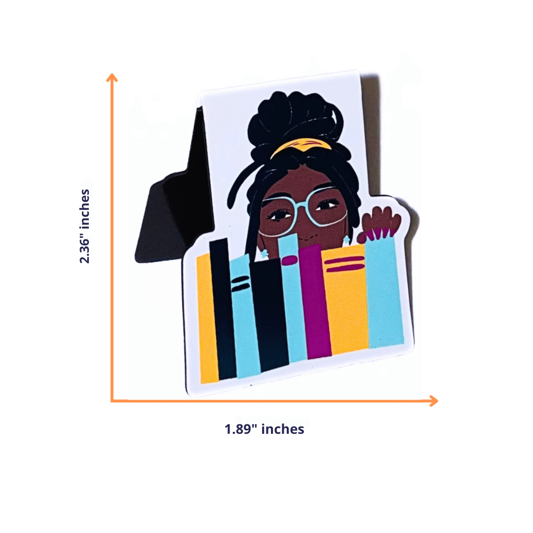 Bookshelf Magnetic Page Marker | Bookmarks |Black Literature