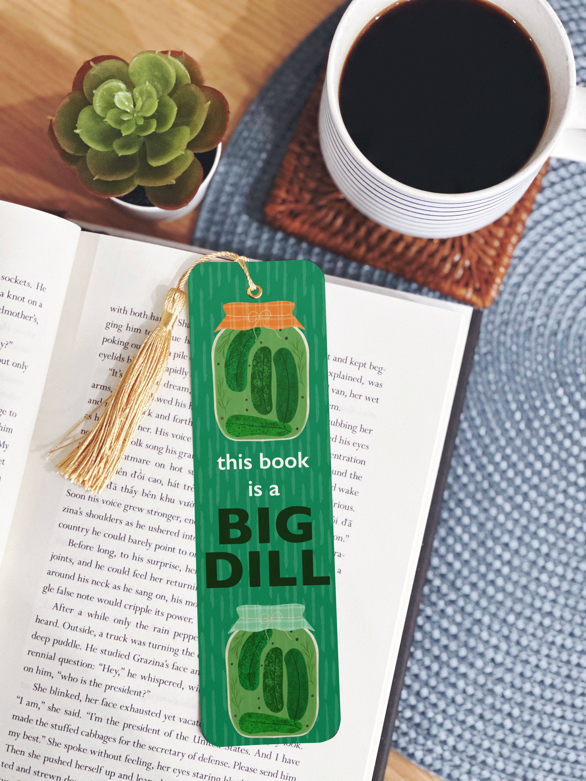 Big Dill Bookmark with Tassel 