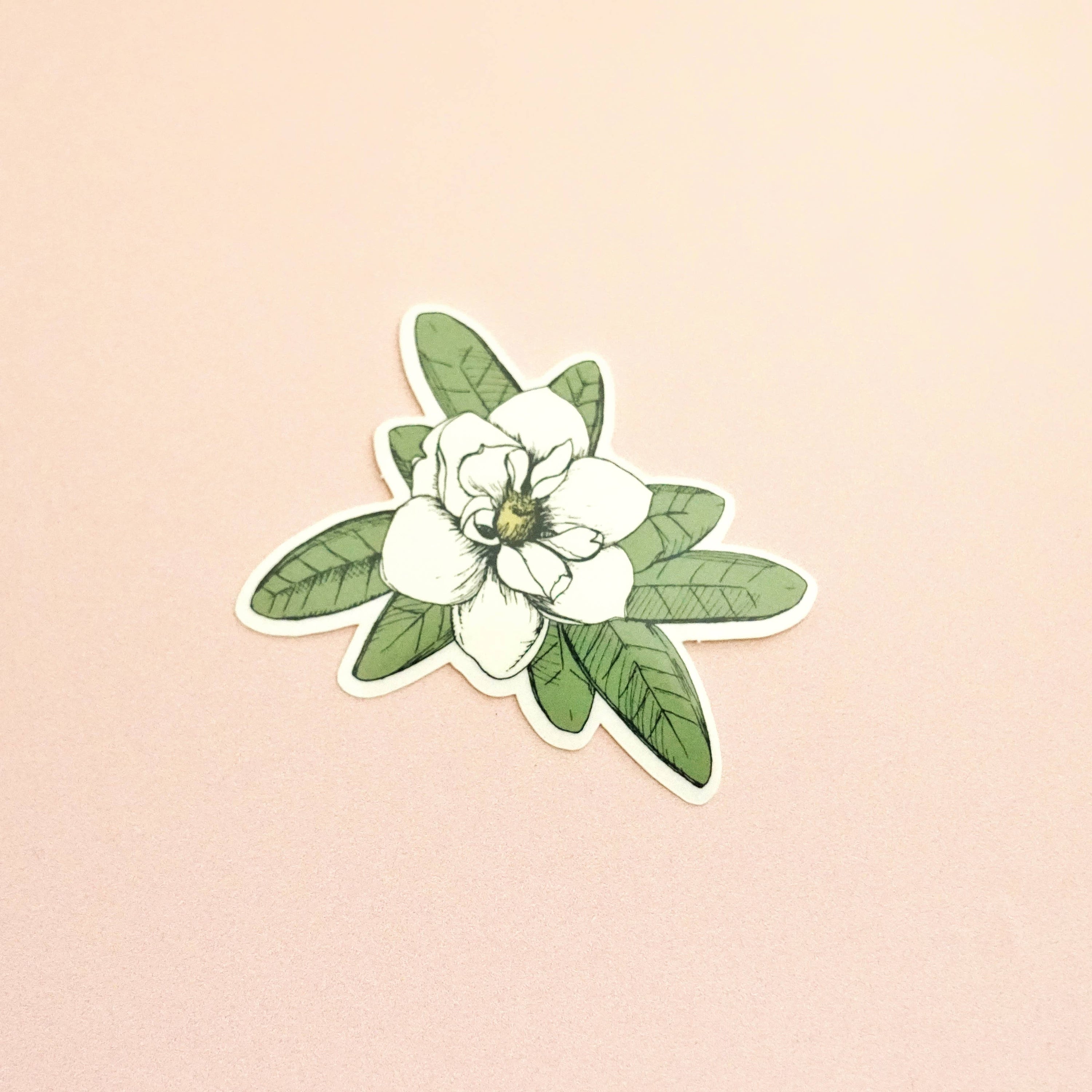 Magnolia Flower Vinyl Sticker