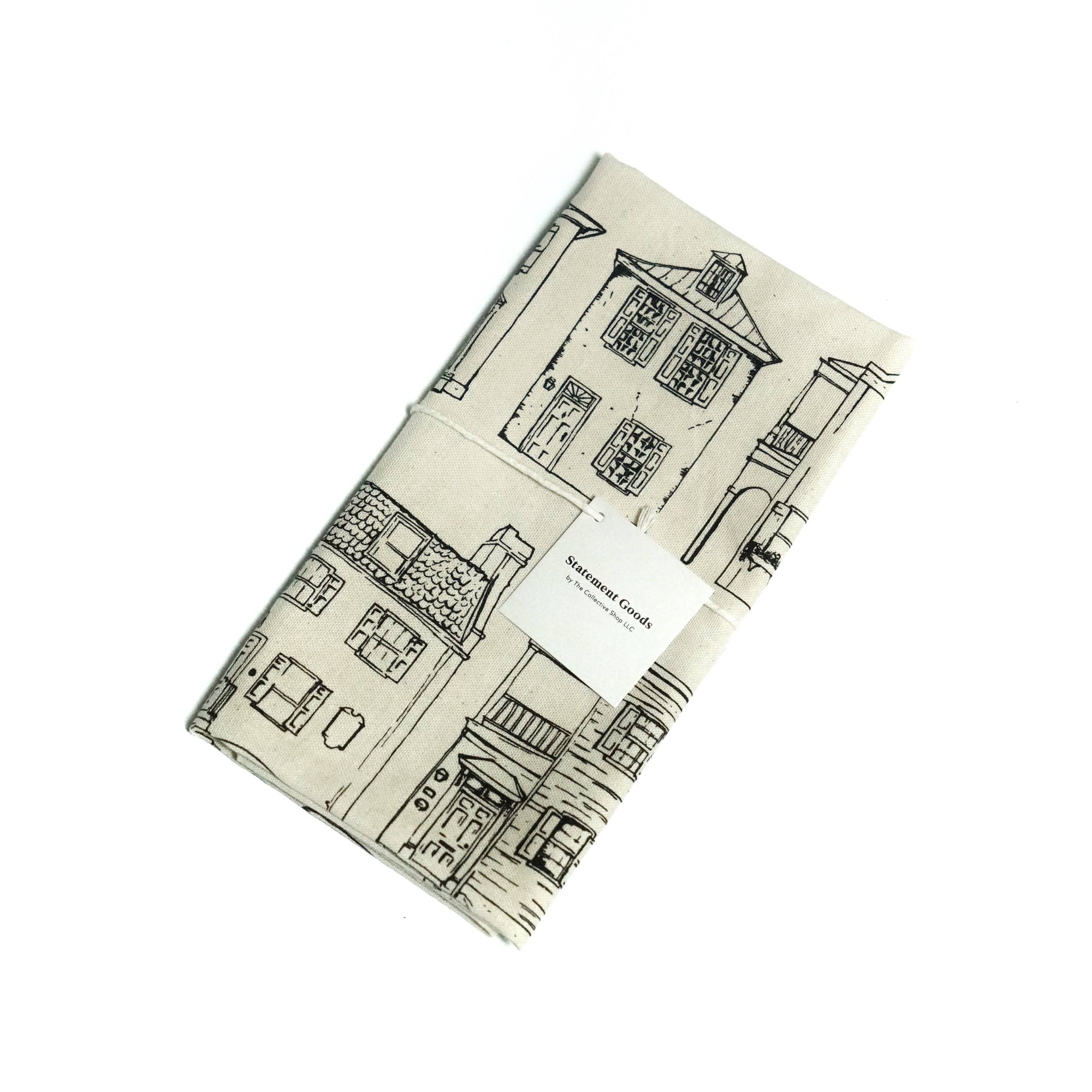 Charleston Homes on Natural Cotton Towel