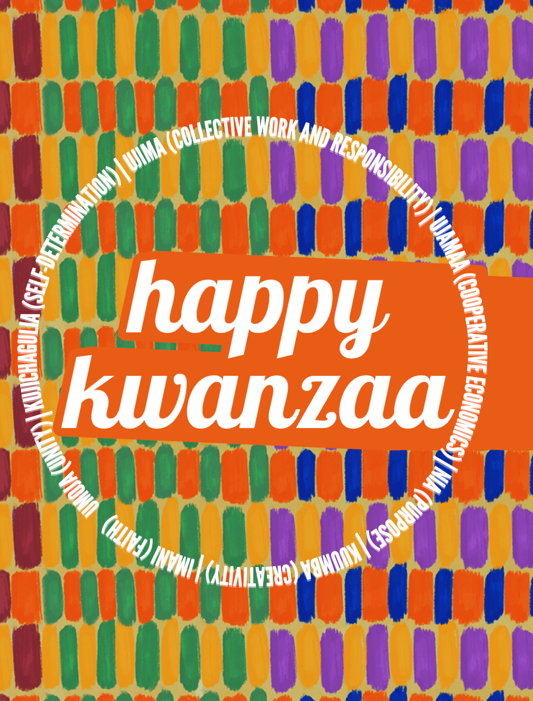 Happy Kwanzaa w. Principles Greeting Card