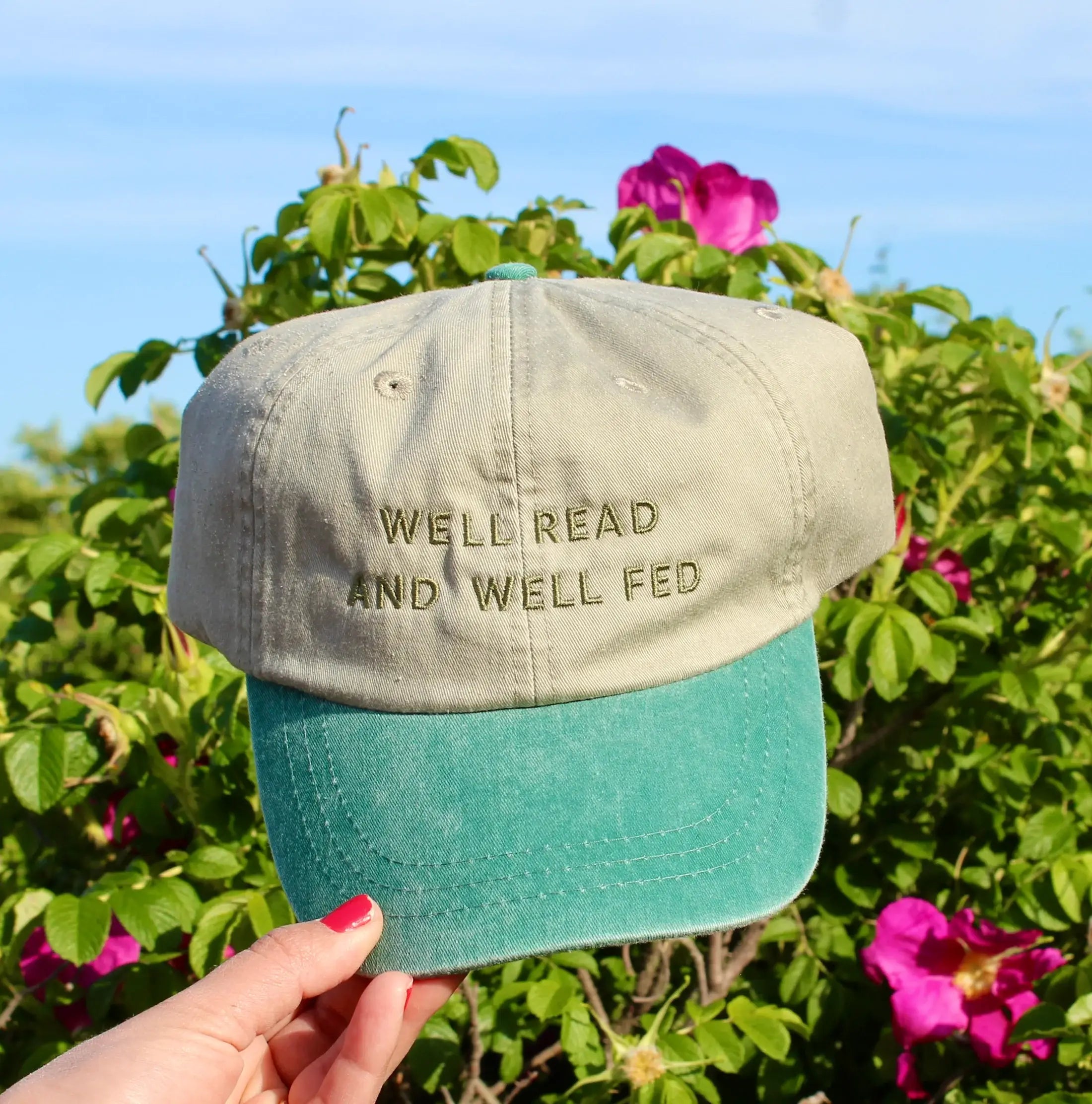 Well Read and Well Fed Hat - bookstore gifts