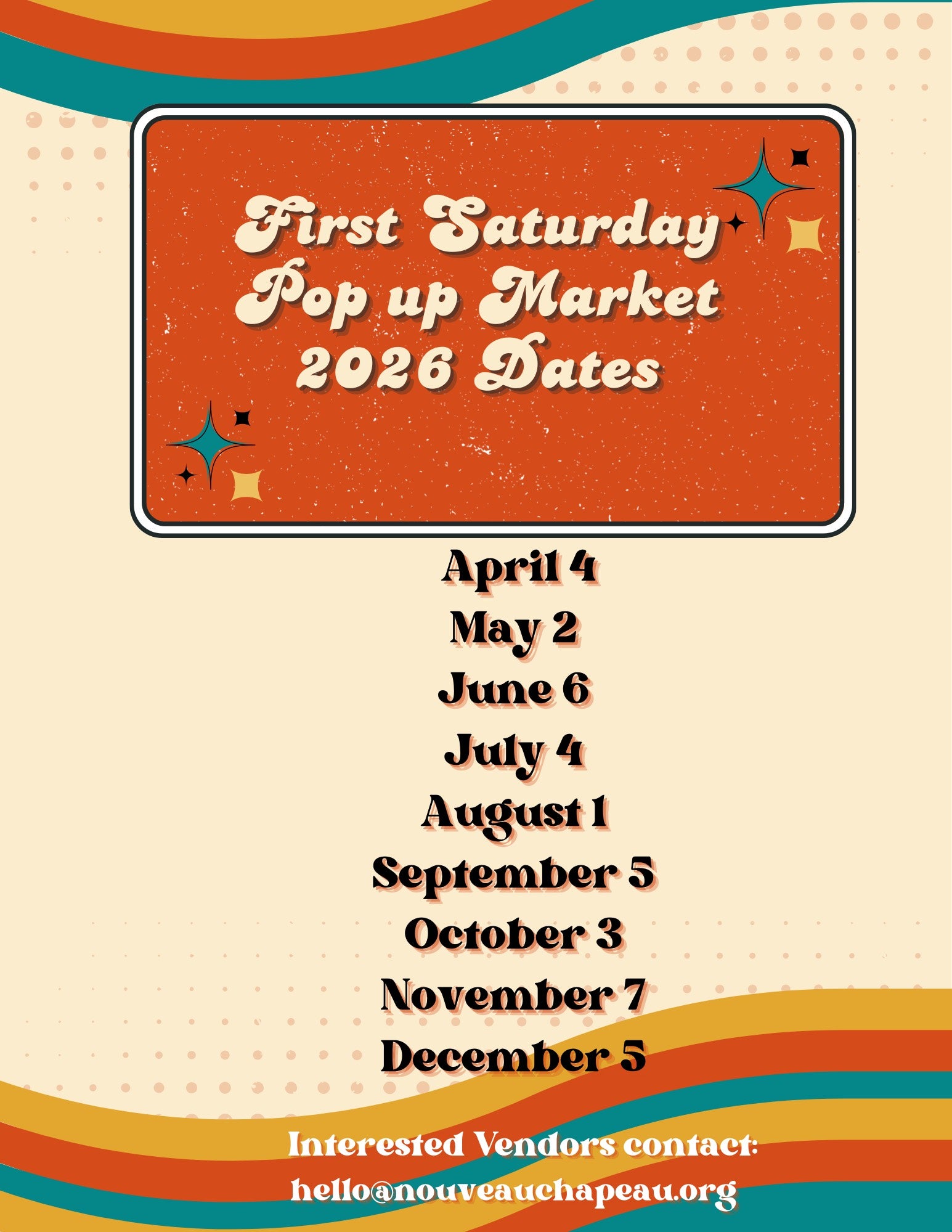 First Saturdays with Nouveau Champeau