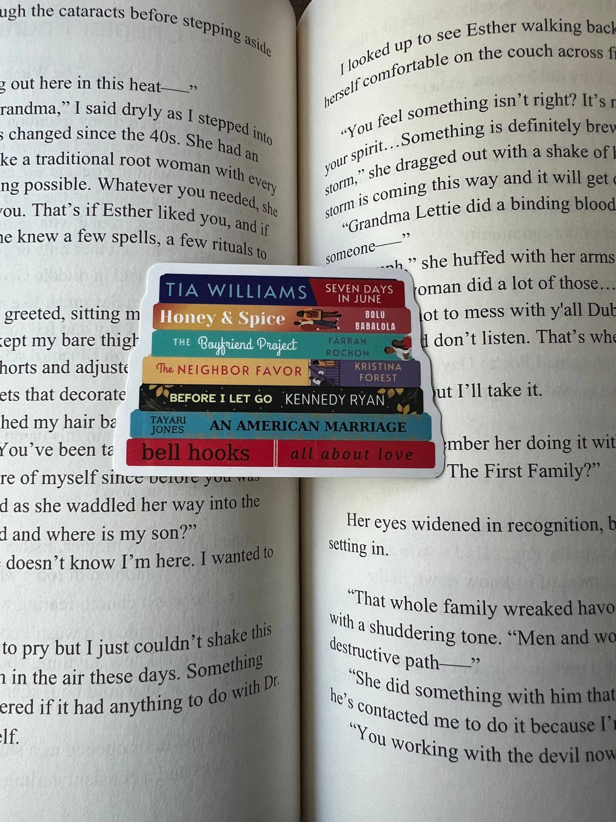 Black Romance Book Stack Sticker
