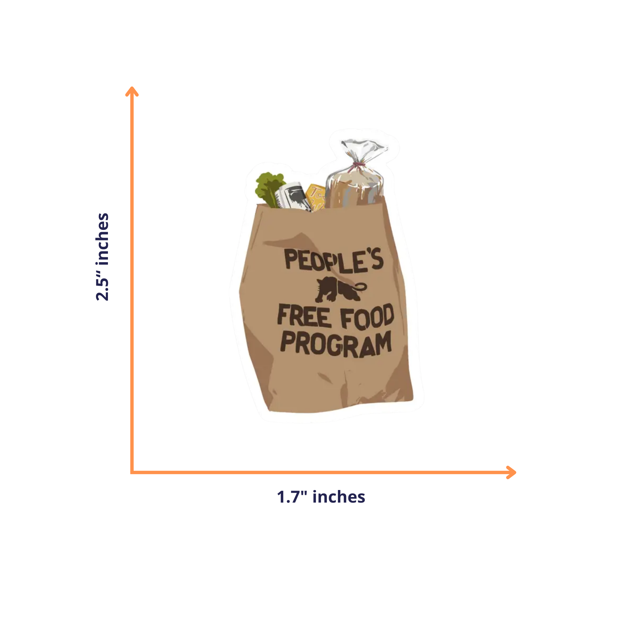 People's Free Food Bag | Black Panther Stickers |  Activism