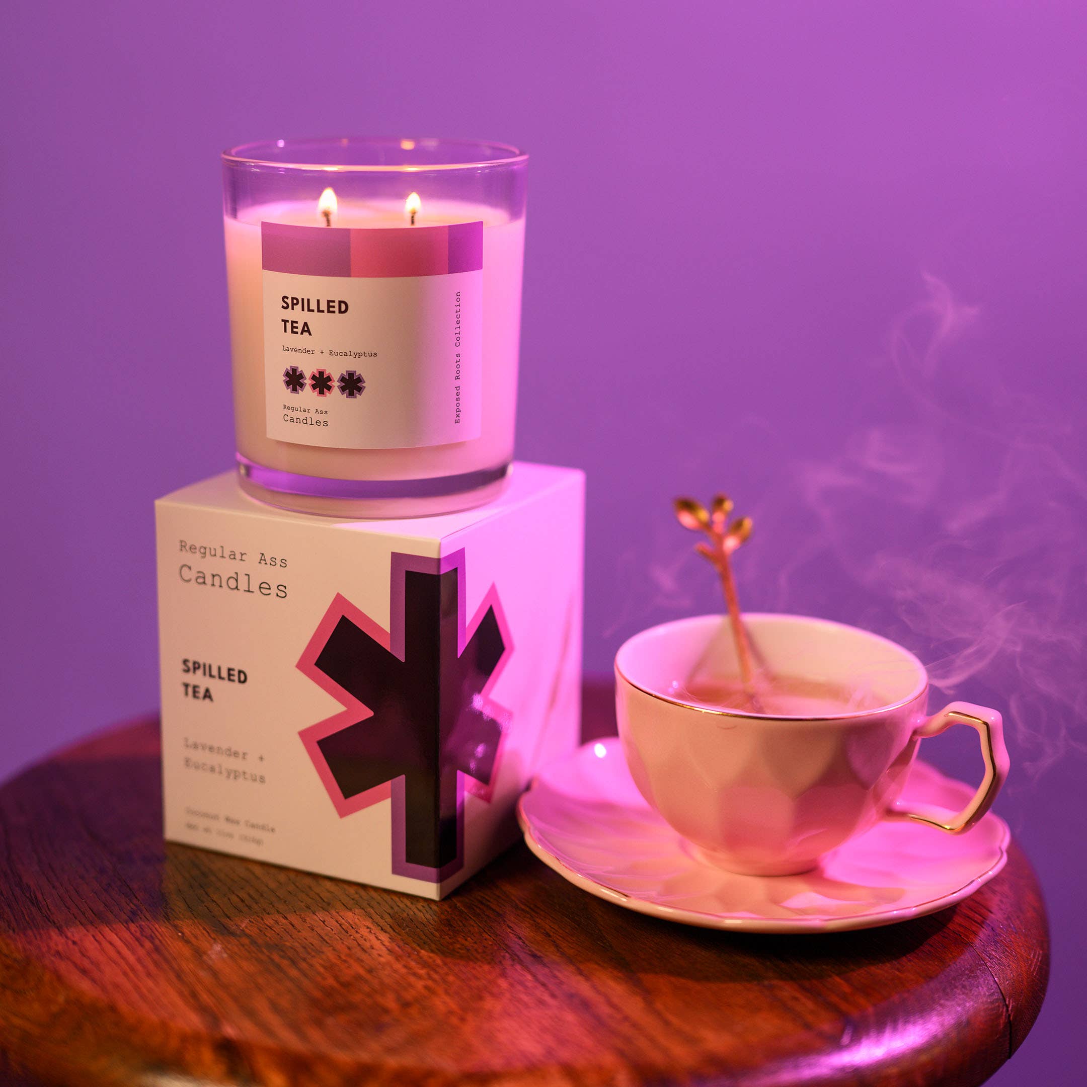 SPILLED TEA Lavender, Chamomile, Eucalyptus 11oz Candle
