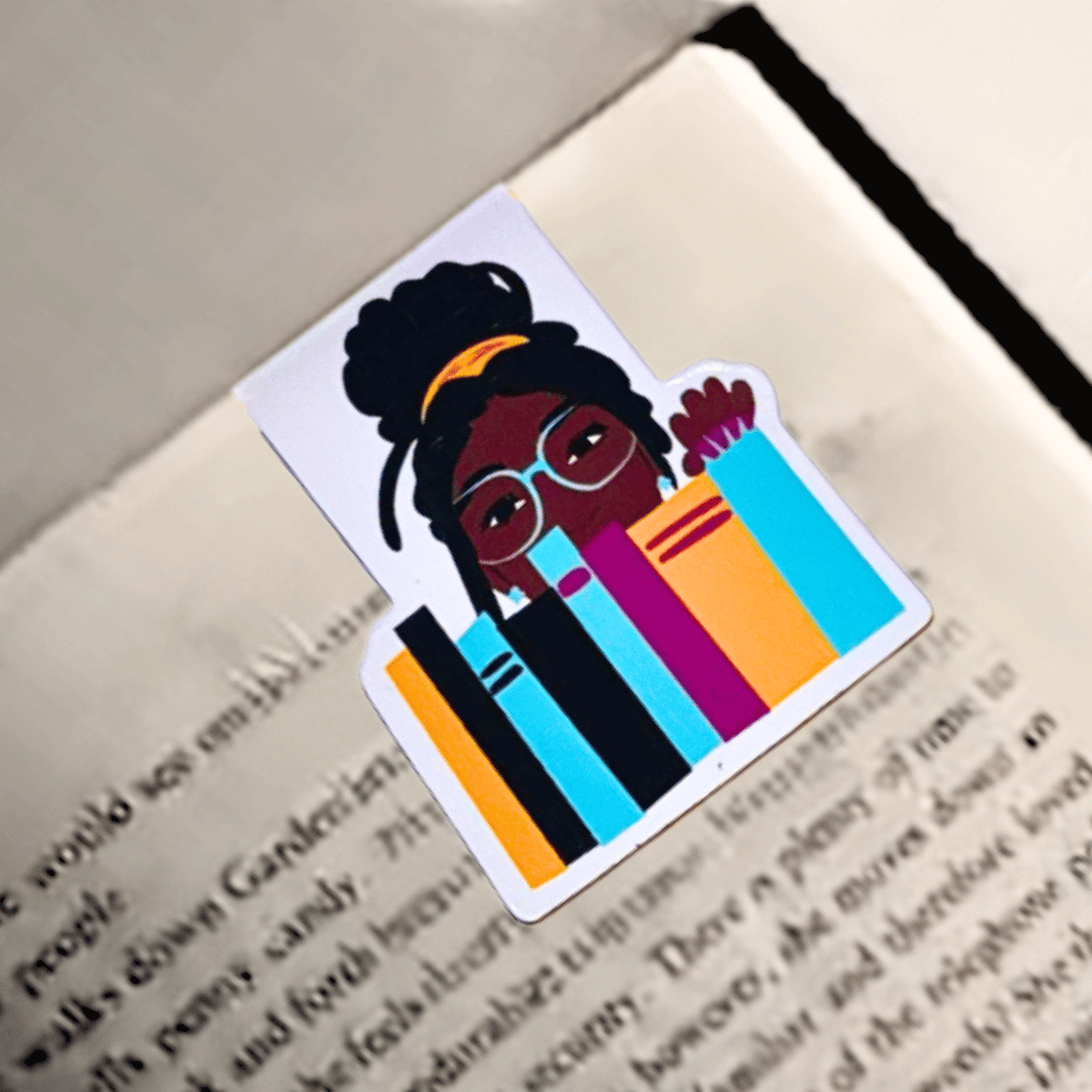 Bookshelf Magnetic Page Marker | Bookmarks |Black Literature