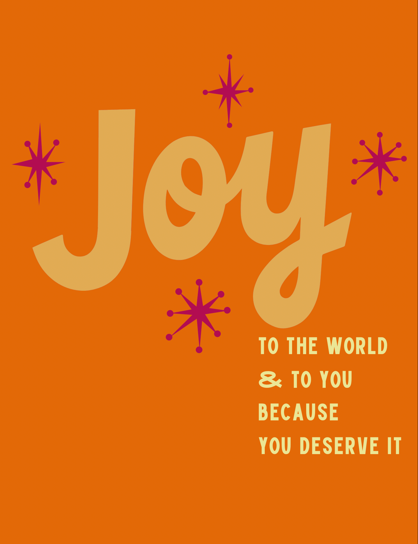 Joy to the World Greeting Card