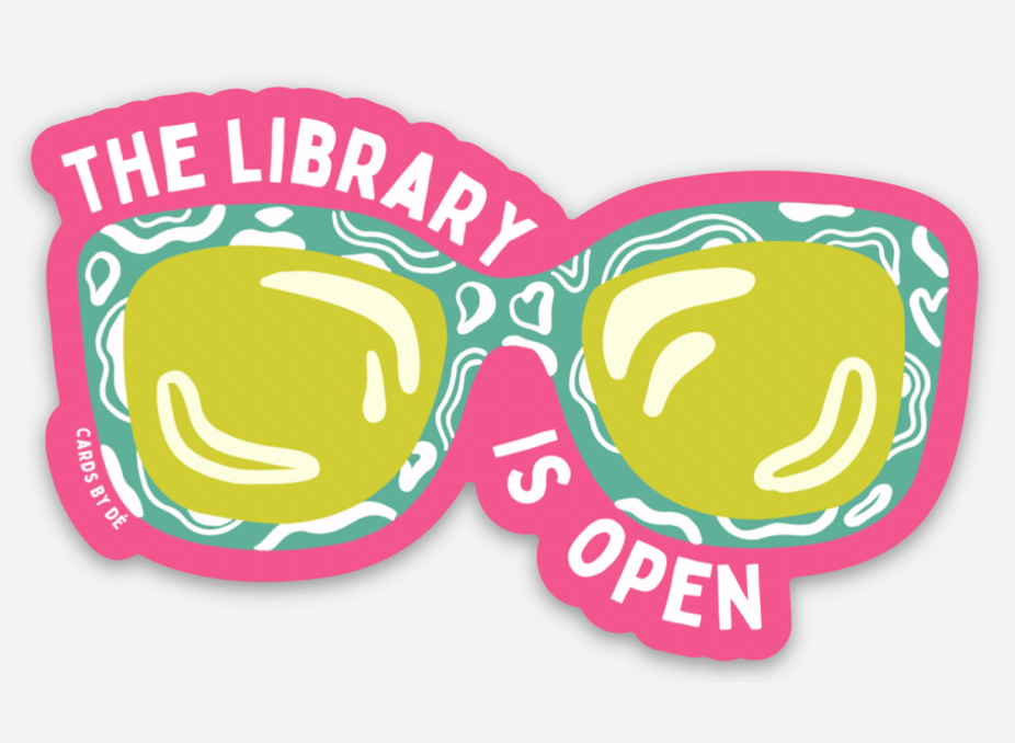 The Library is Open Sticker