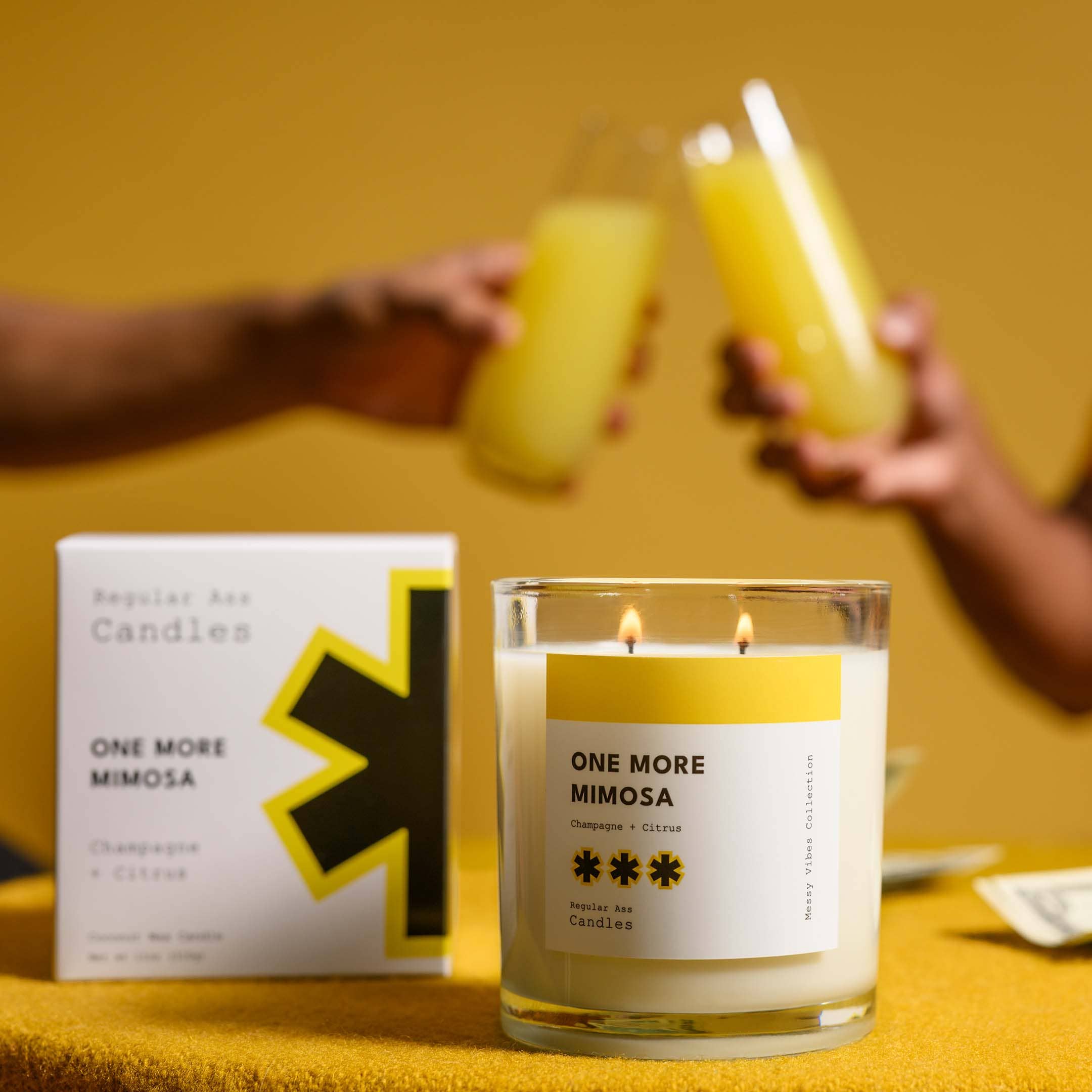 ONE MORE MIMOSA Champagne, Citrus, Amber 11oz Candle
