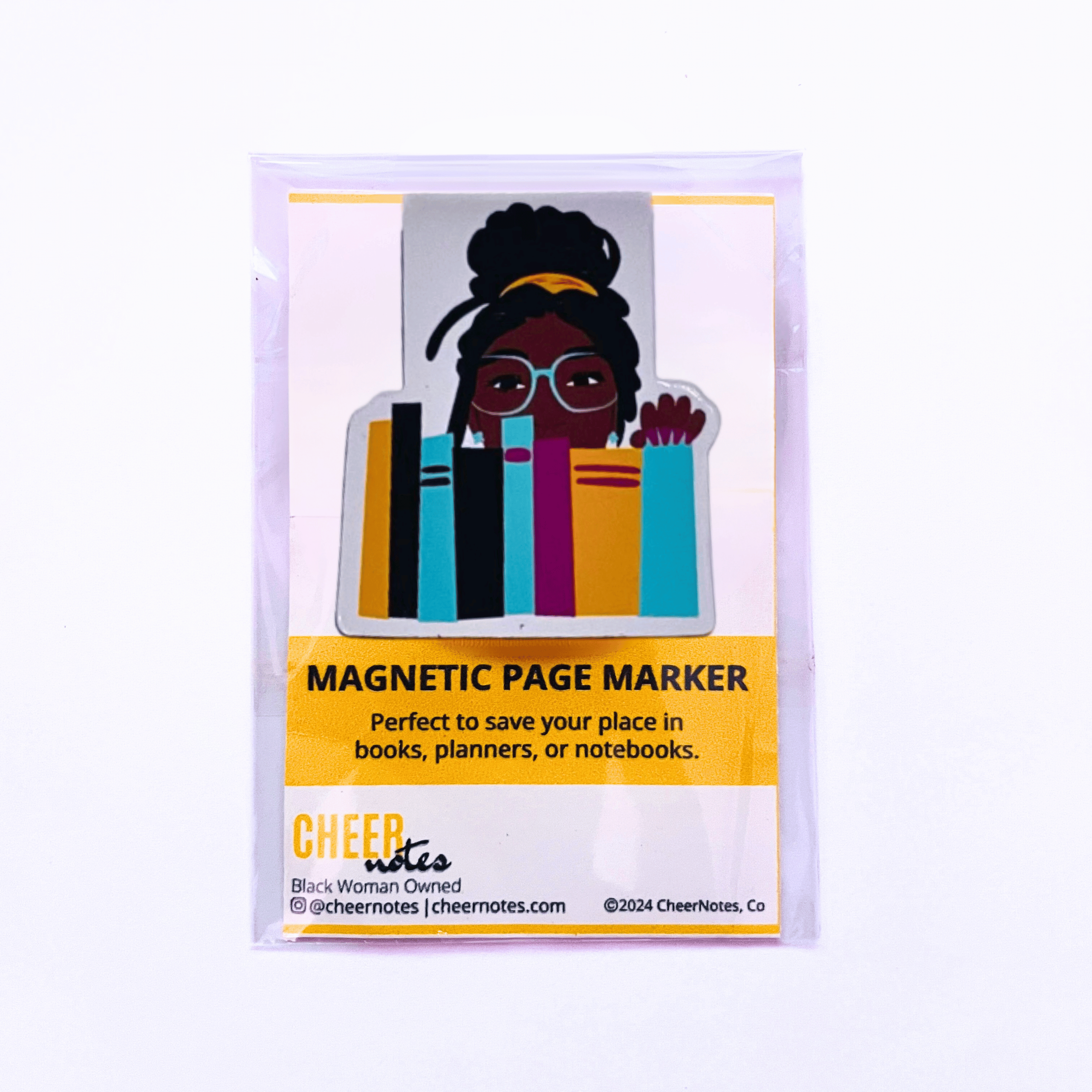 Bookshelf Magnetic Page Marker | Bookmarks |Black Literature
