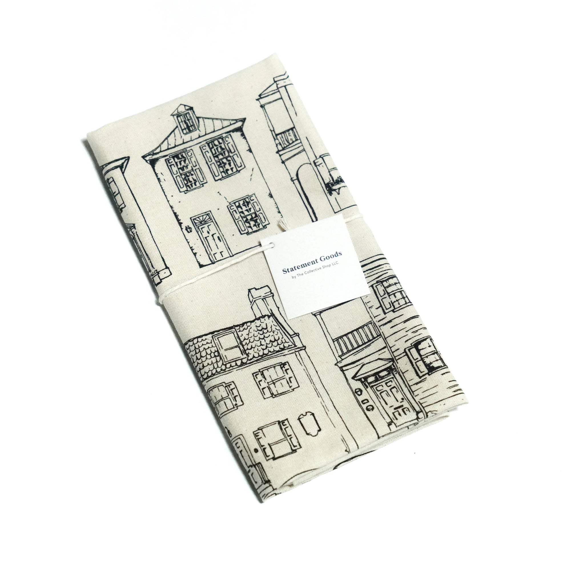 Charleston Homes on Natural Cotton Towel