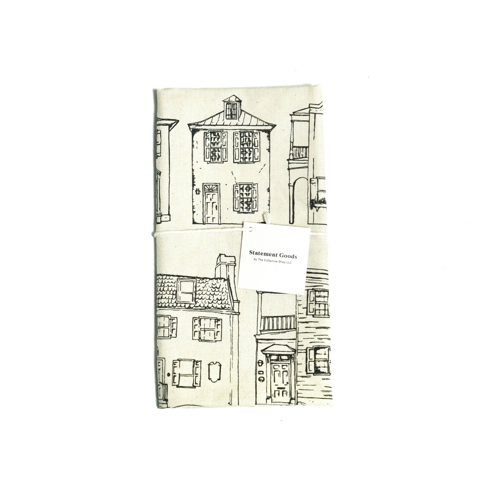 Charleston Homes on Natural Cotton Towel