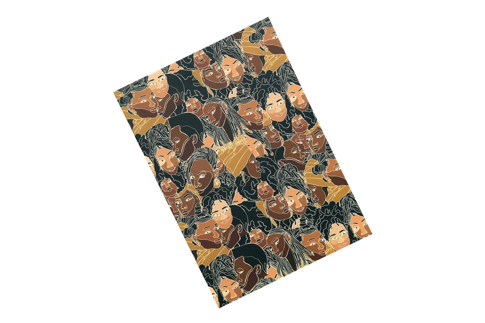 Black Women Line Art Journal - Color