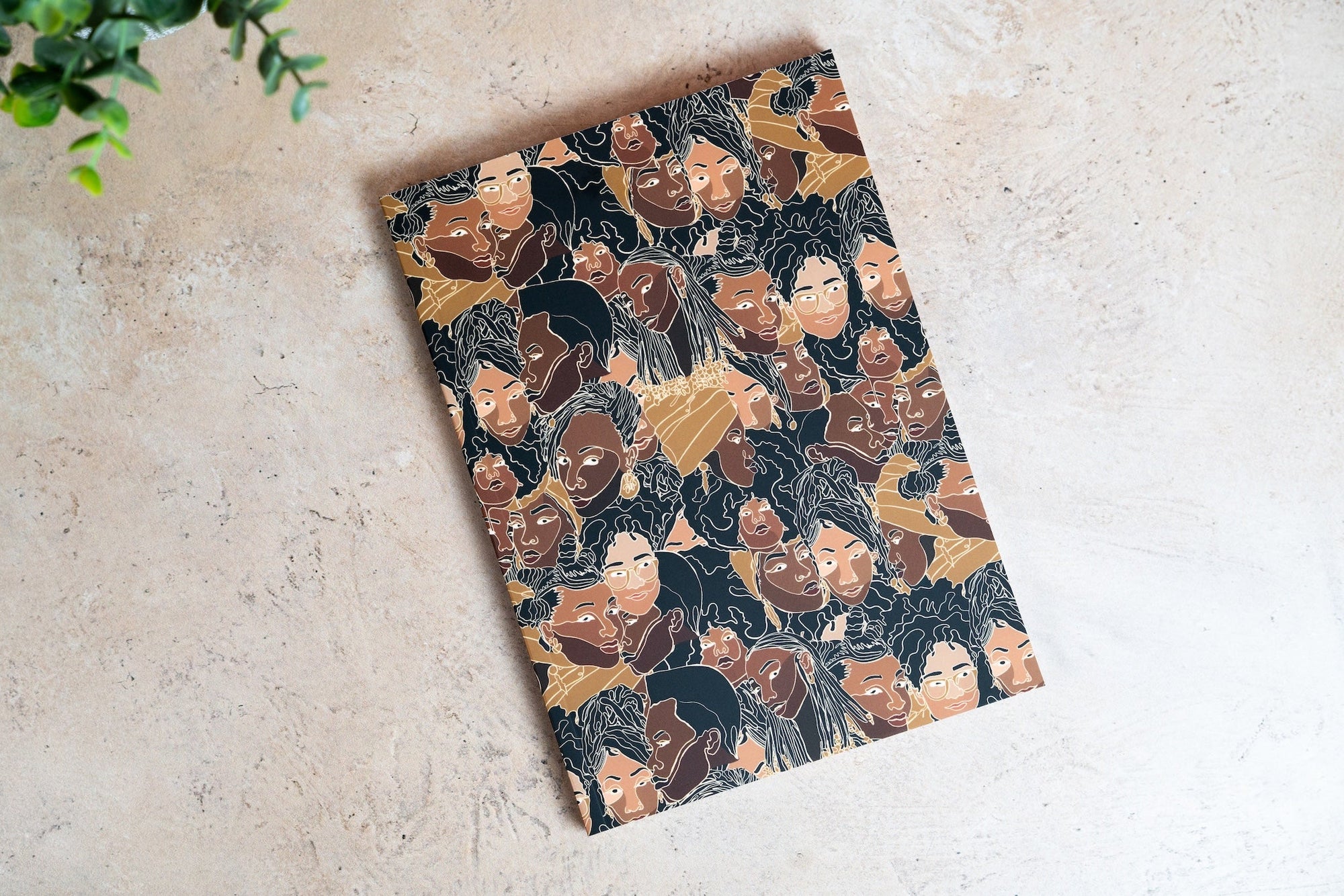 Black Women Line Art Journal - Color