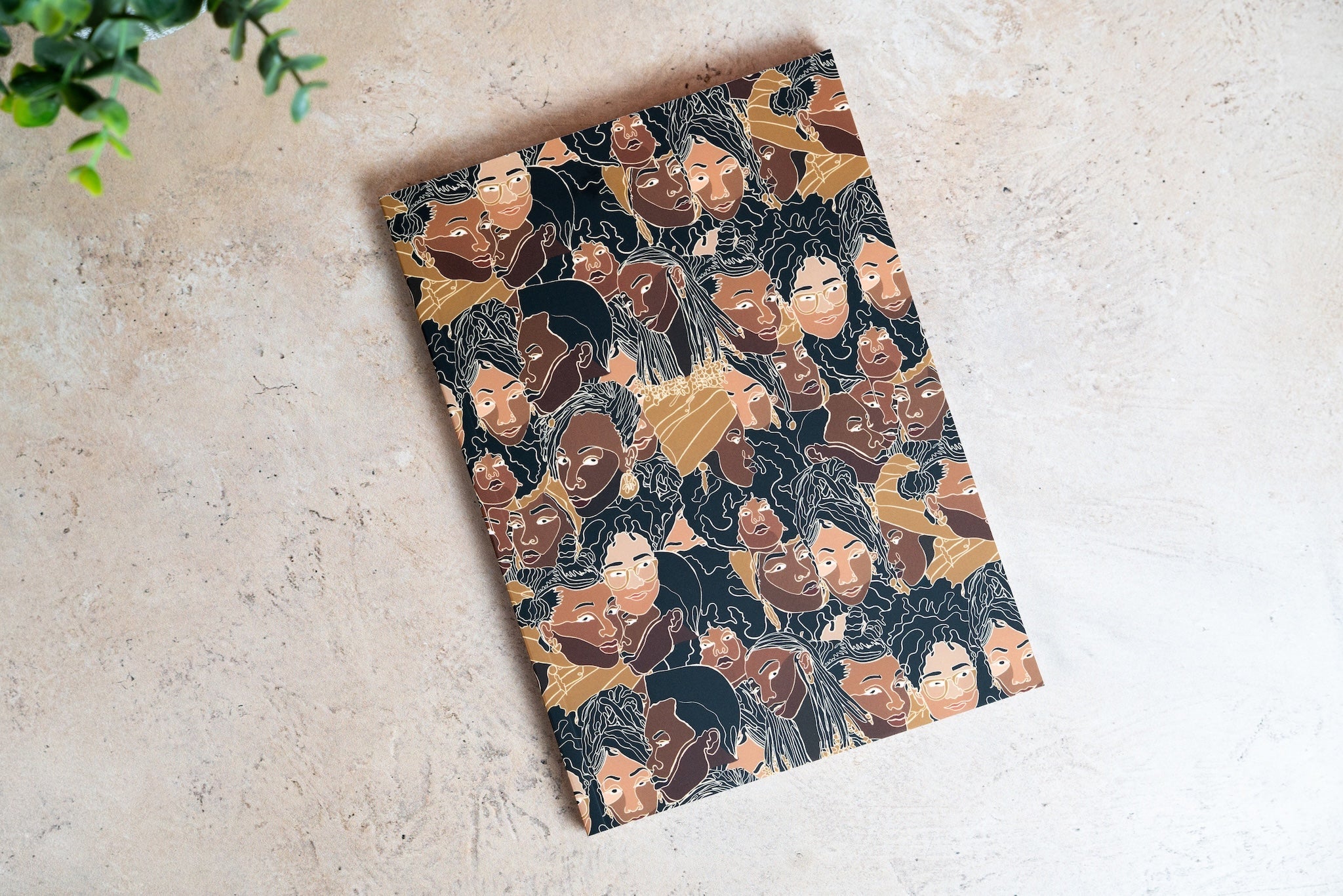 Black Women Line Art Journal - Color