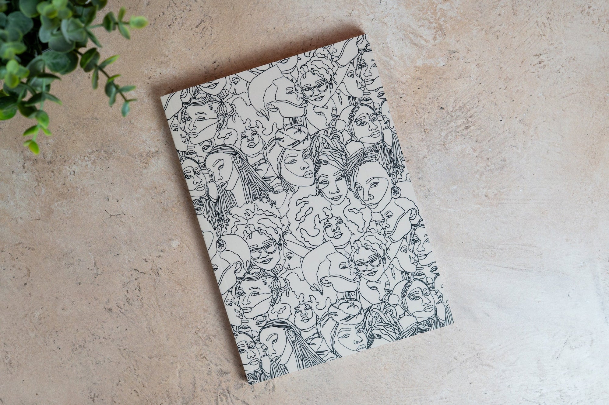 Black Women Line Art Journal