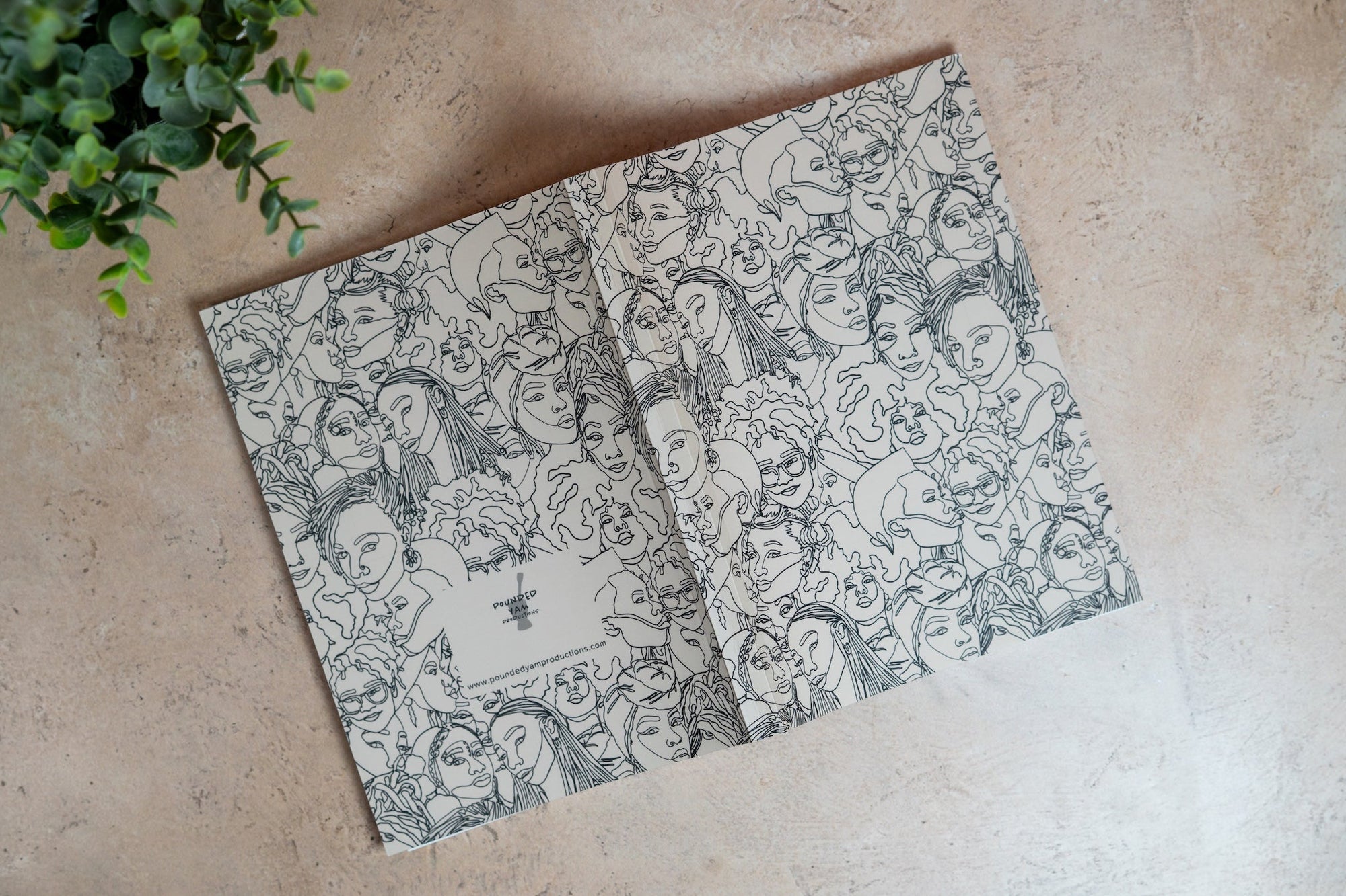 Black Women Line Art Journal