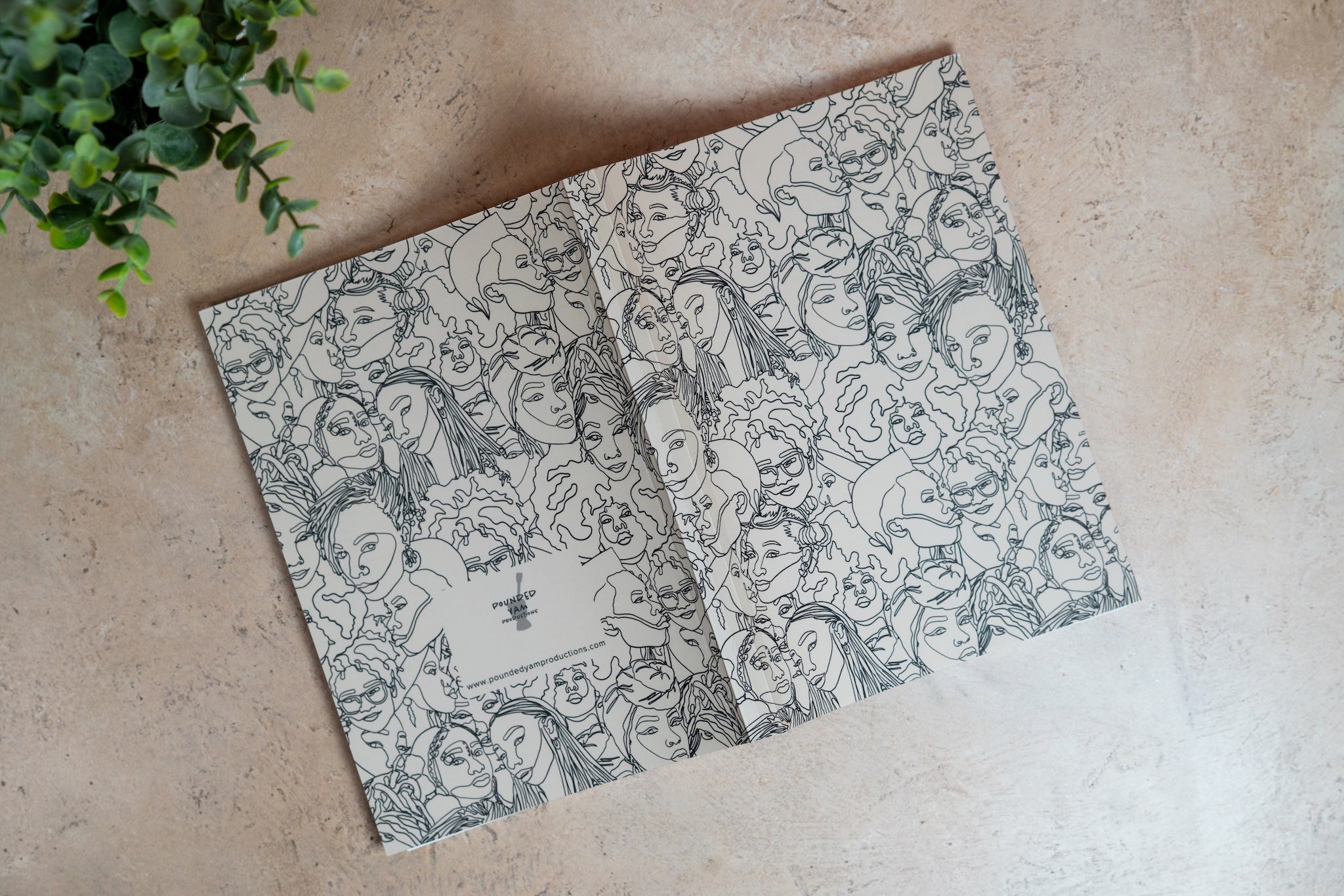 Black Women Line Art Journal