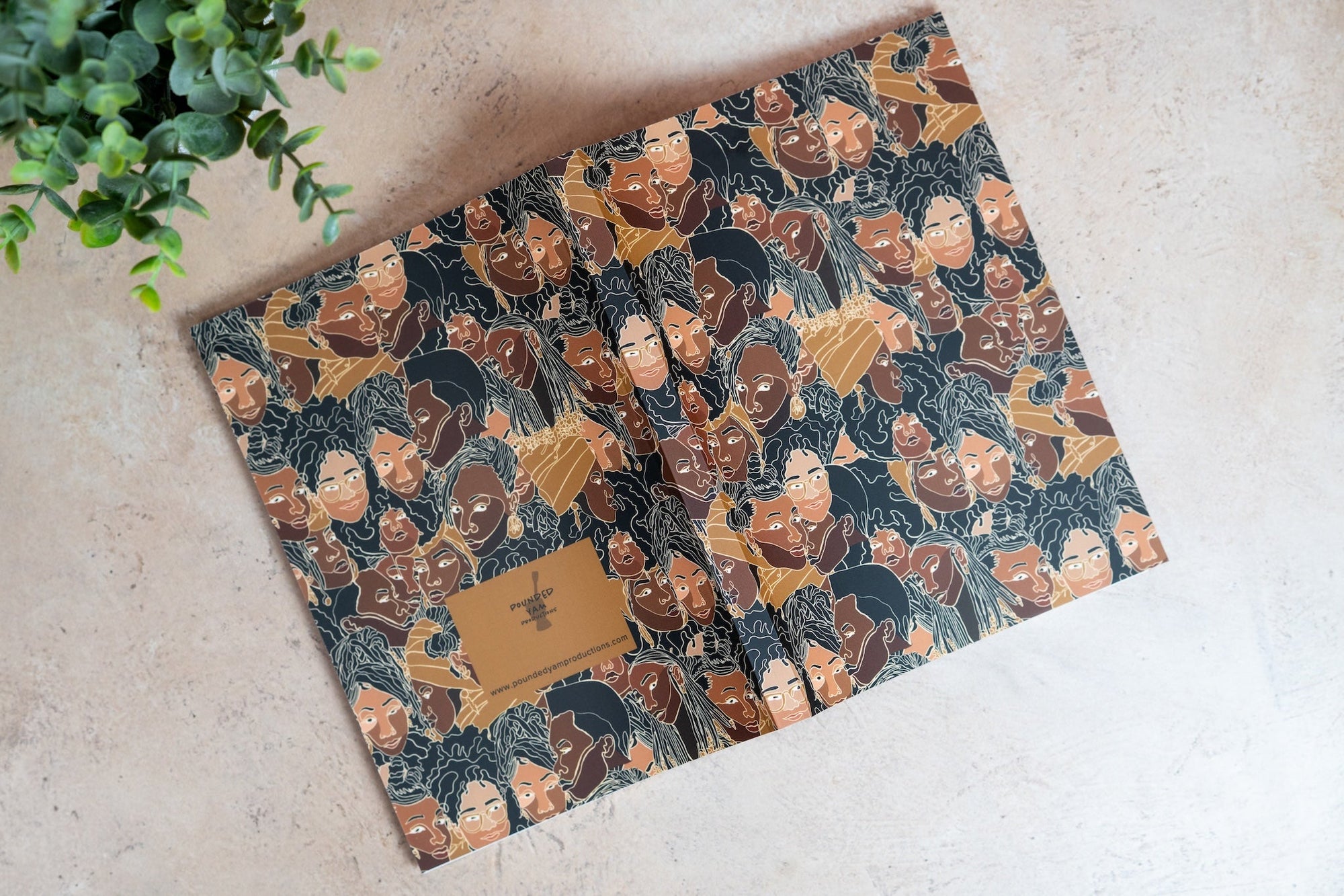 Black Women Line Art Journal - Color