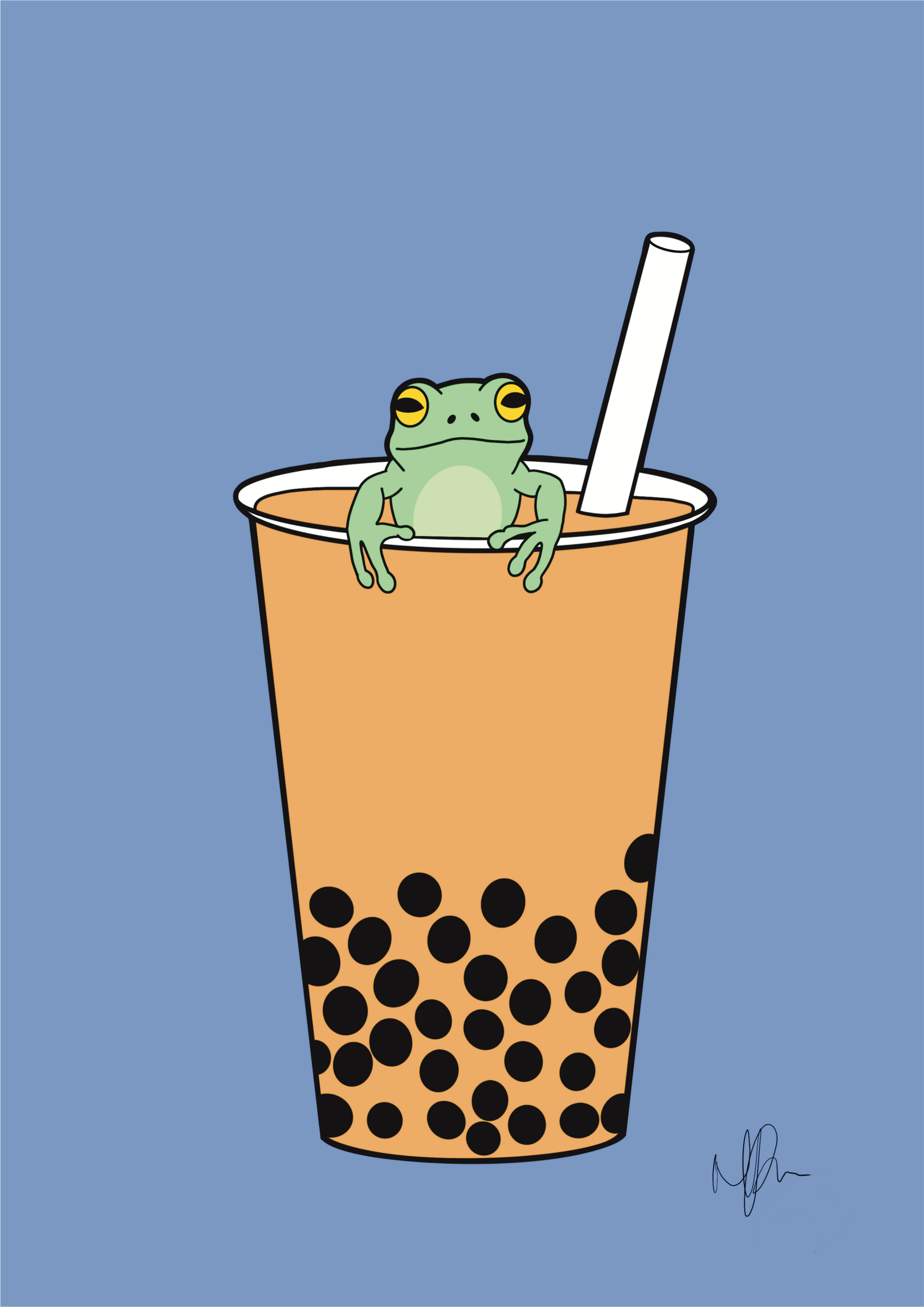 A Little Boba Friend Print