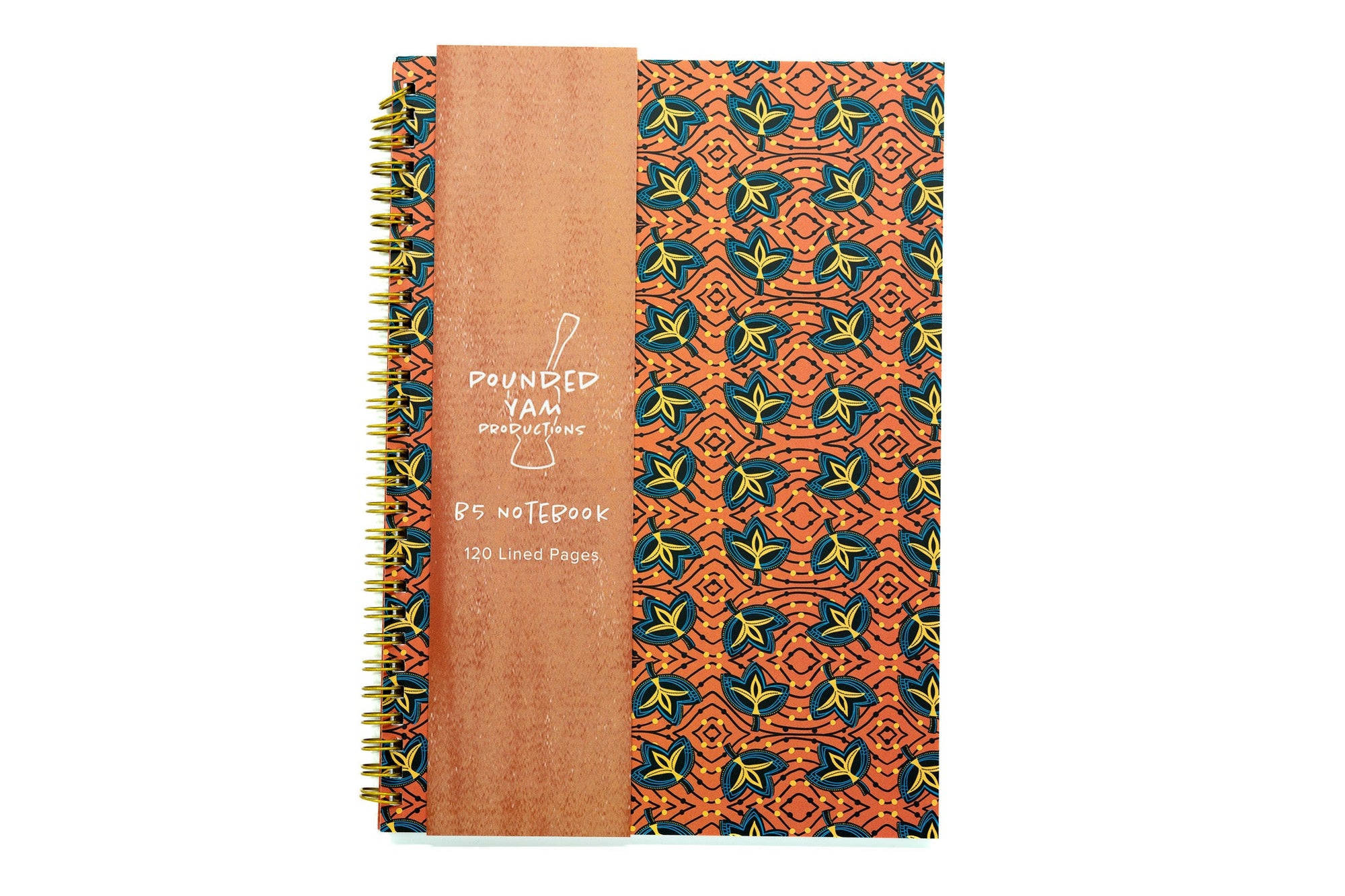 African Print Soft Cover Spiral Notebook - Fans