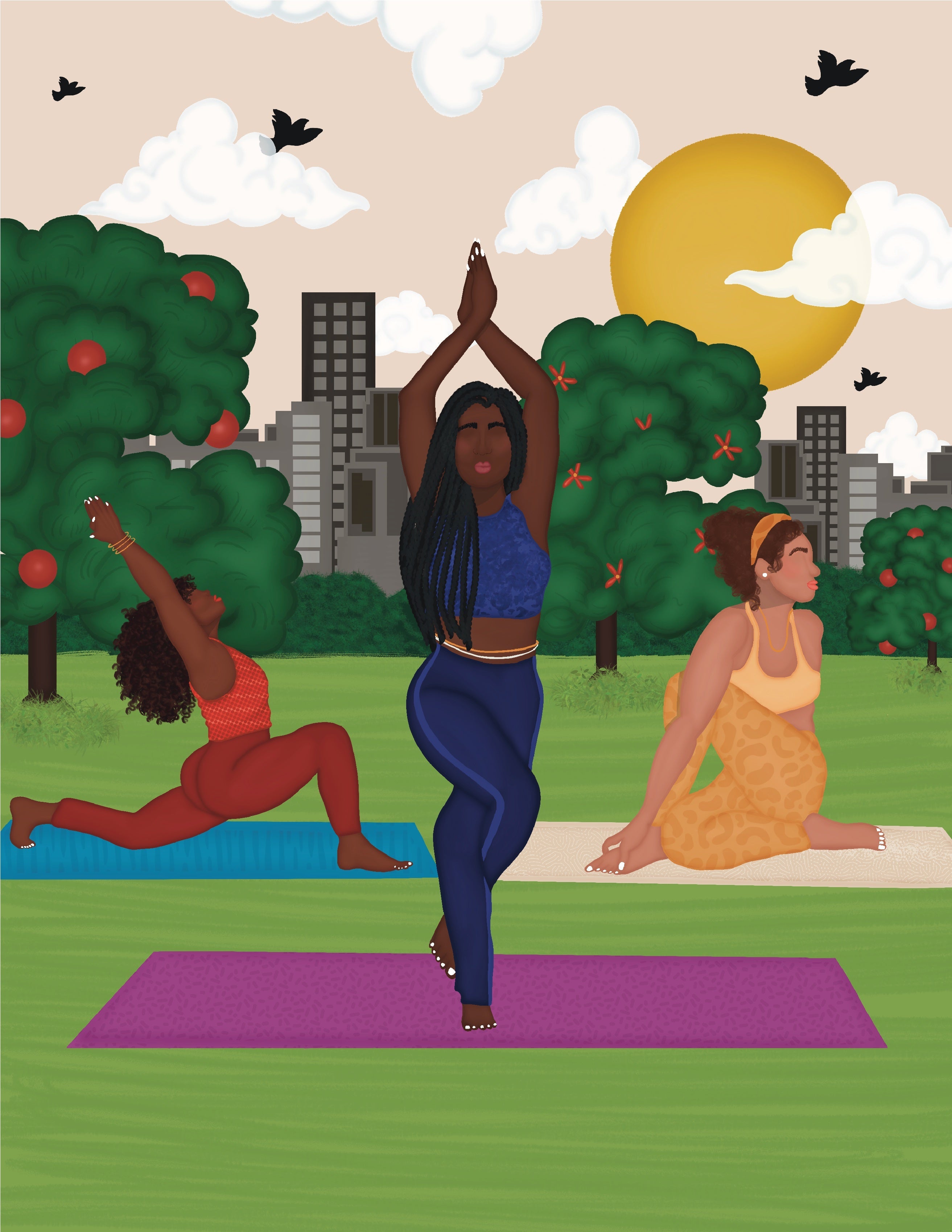 Yoga In The Park | 48 Piece Puzzle & Candle Gift Set