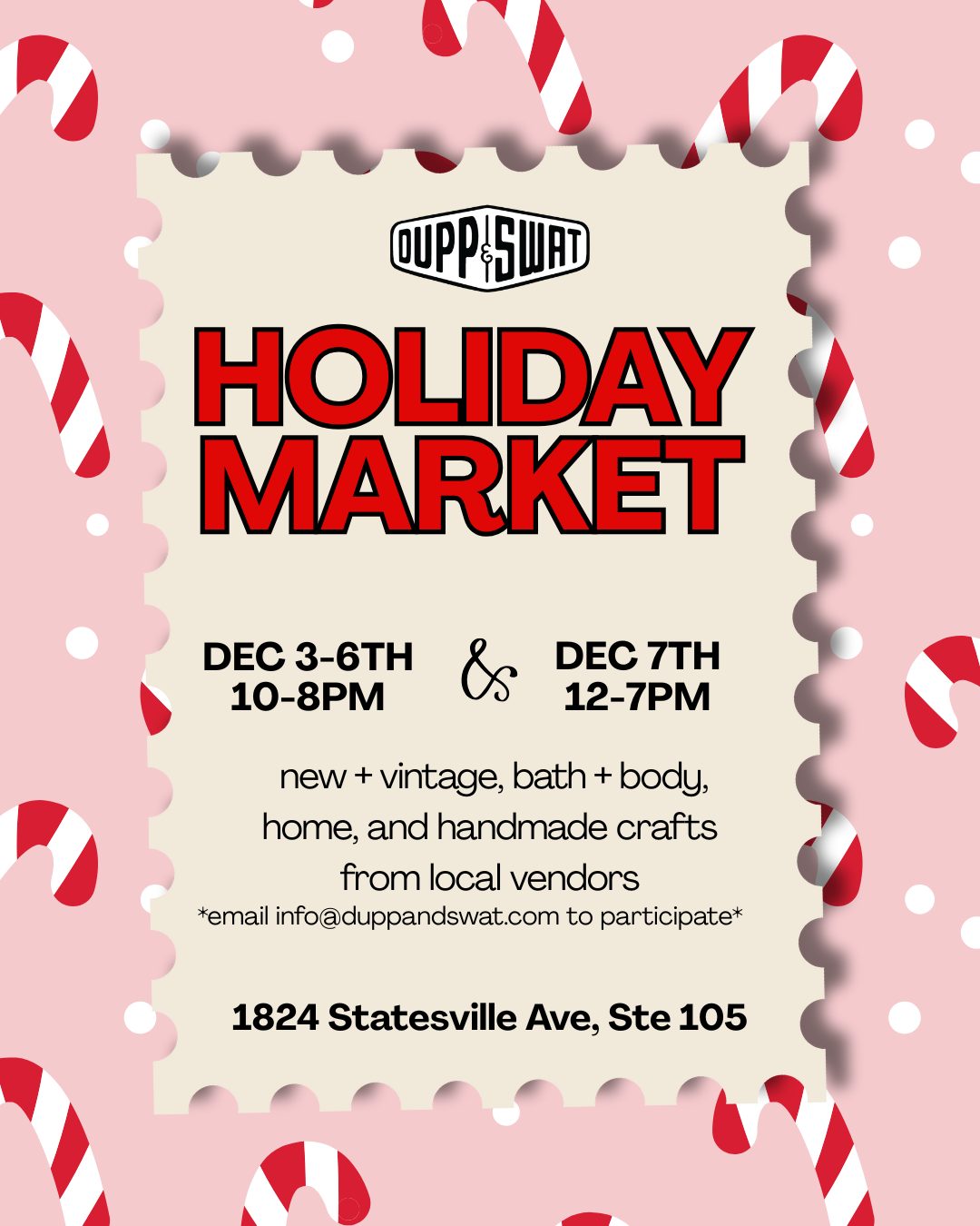 DUPP & SWAT Holiday Pop-Up Market