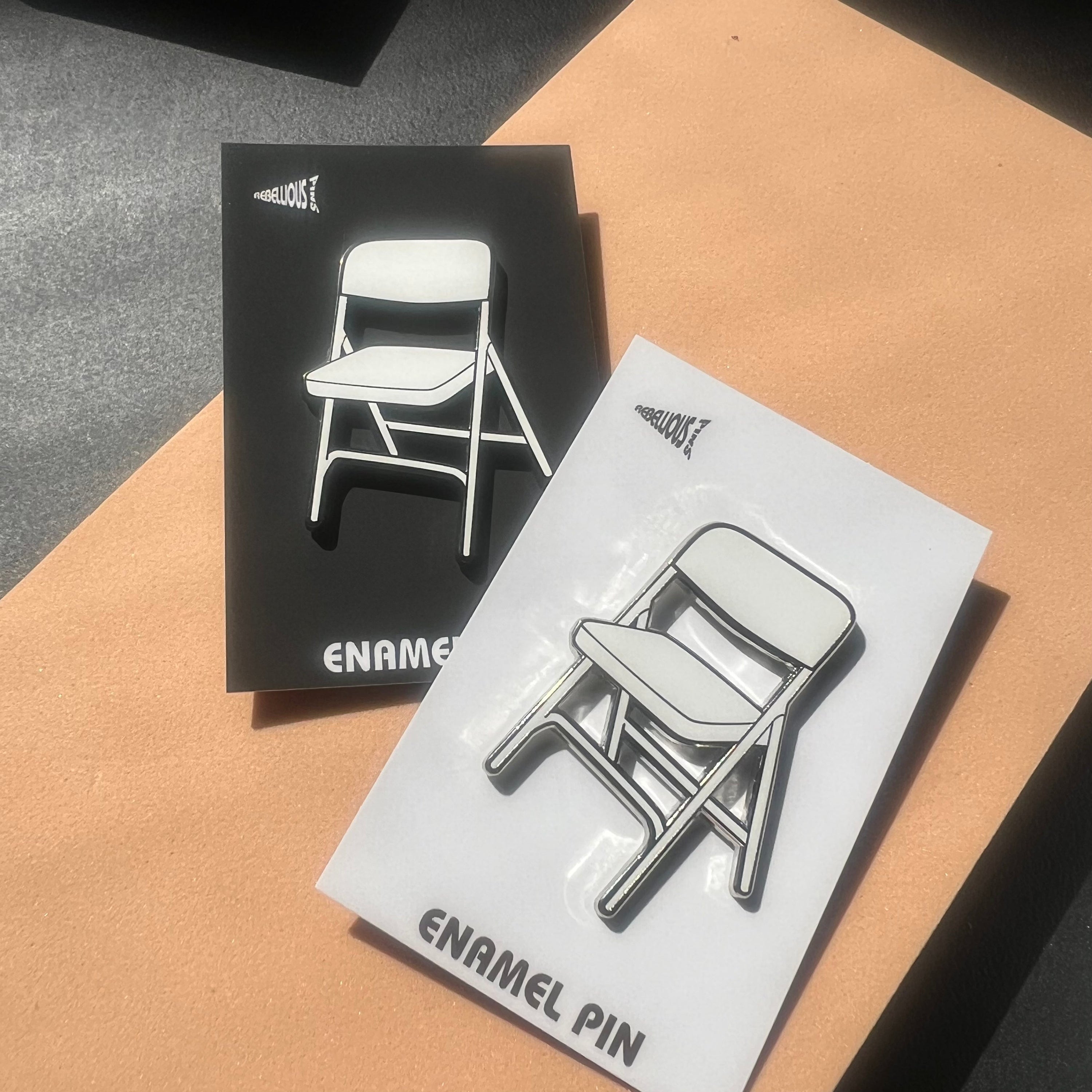 Folding Chair Enamel Pin