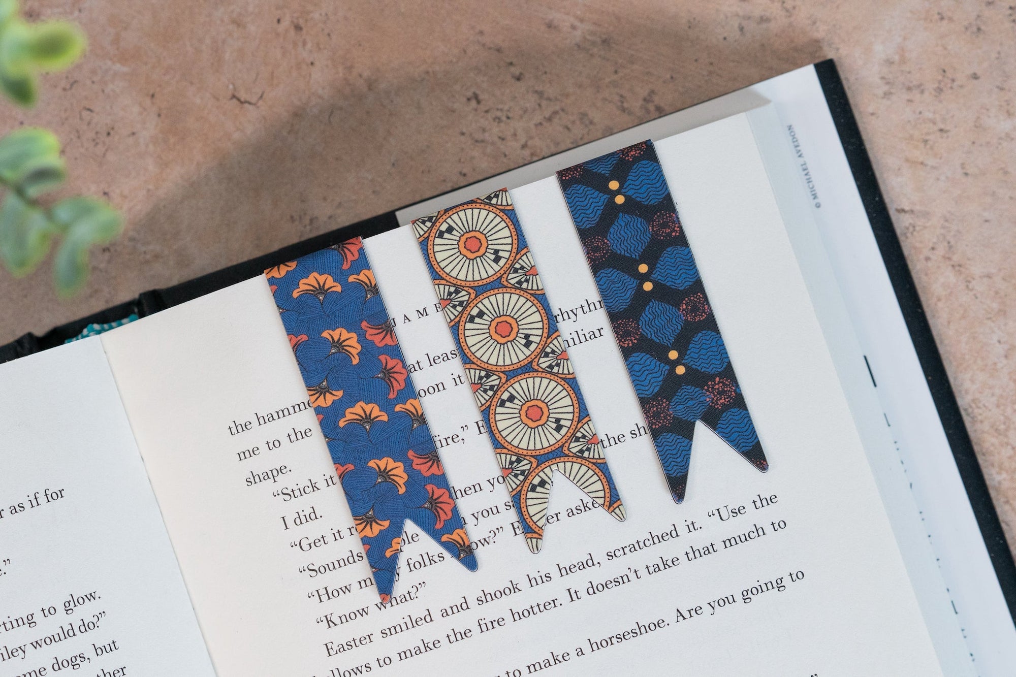 Magnetic Bookmark Set - African Print (Wedding Flowers, Circles, X)