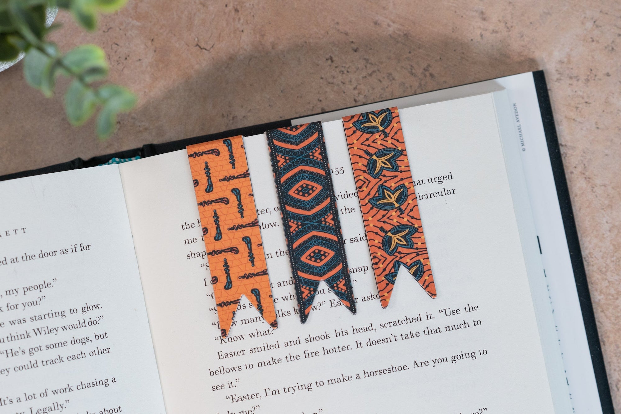 Magnetic Bookmark Set - African Print (Walking Sticks, Diamonds, Fans)