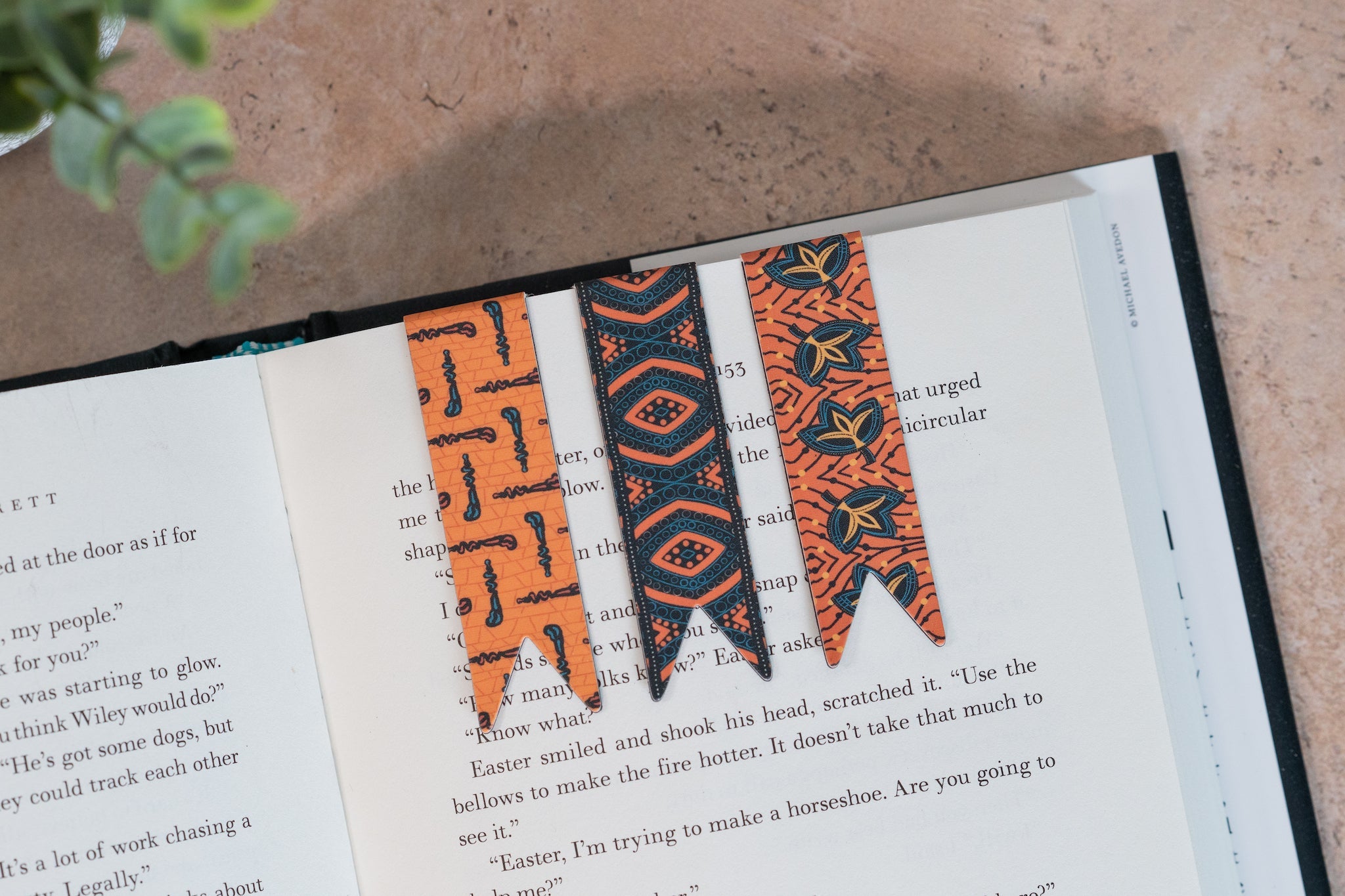 Magnetic Bookmark Set - African Print (Walking Sticks, Diamonds, Fans)