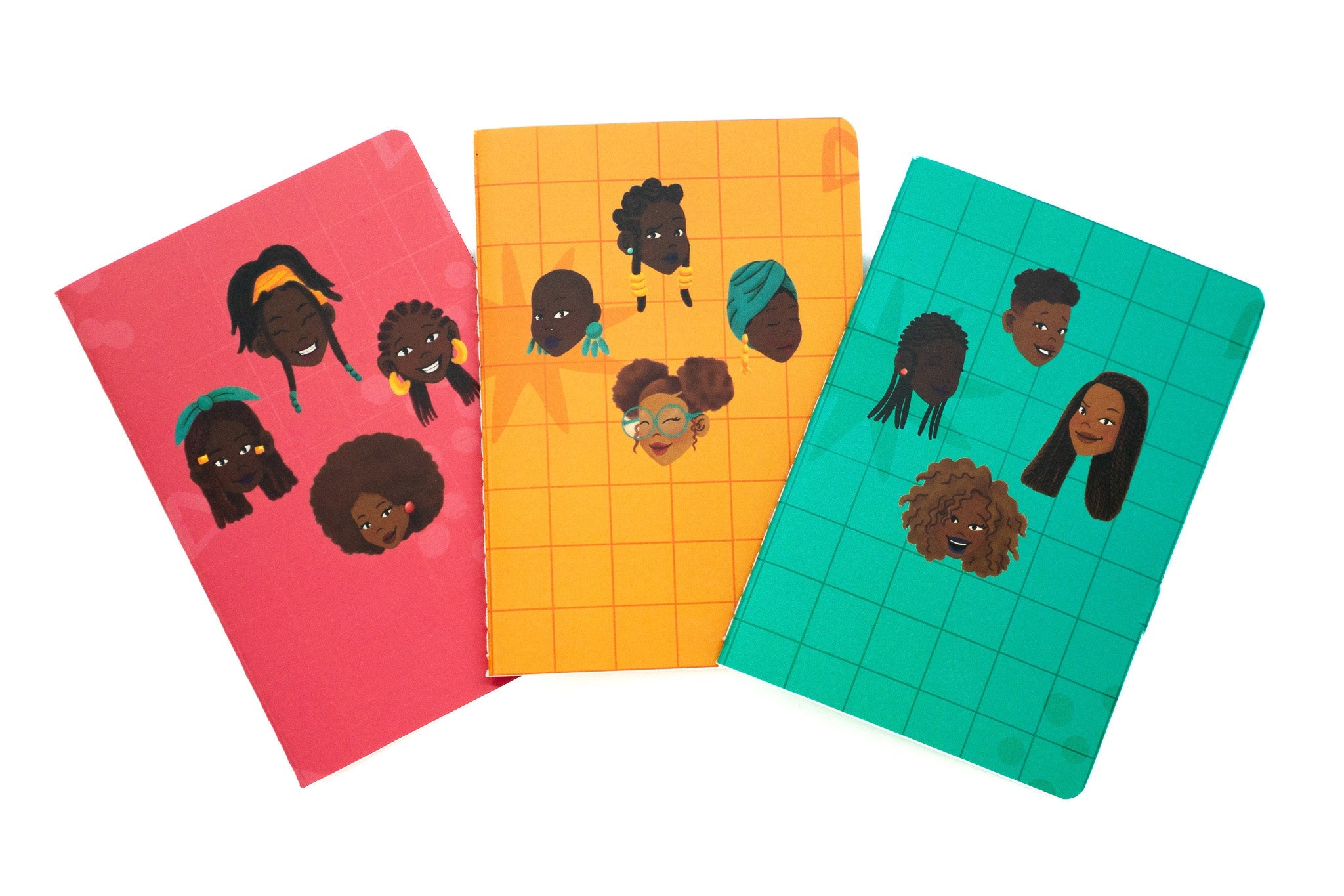 Black Girl Hairstyles Pocket Notebook - Blue