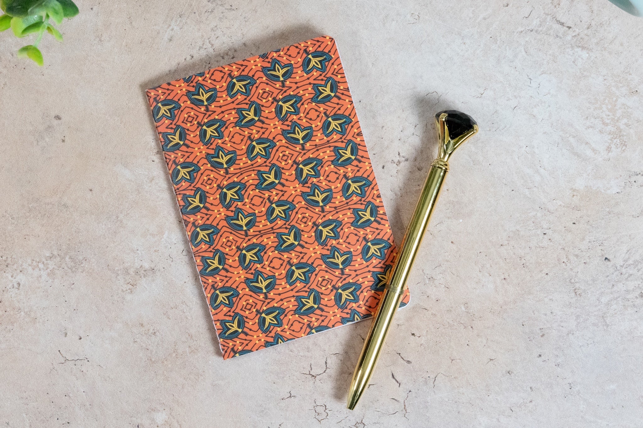African Print Pocket Notebook - Fans (Ankara)