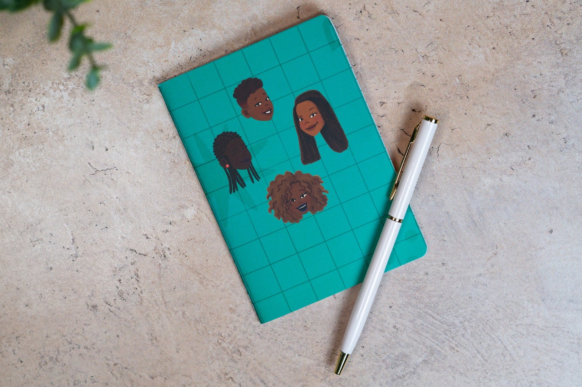 Black Girl Hairstyles Pocket Notebook - Blue