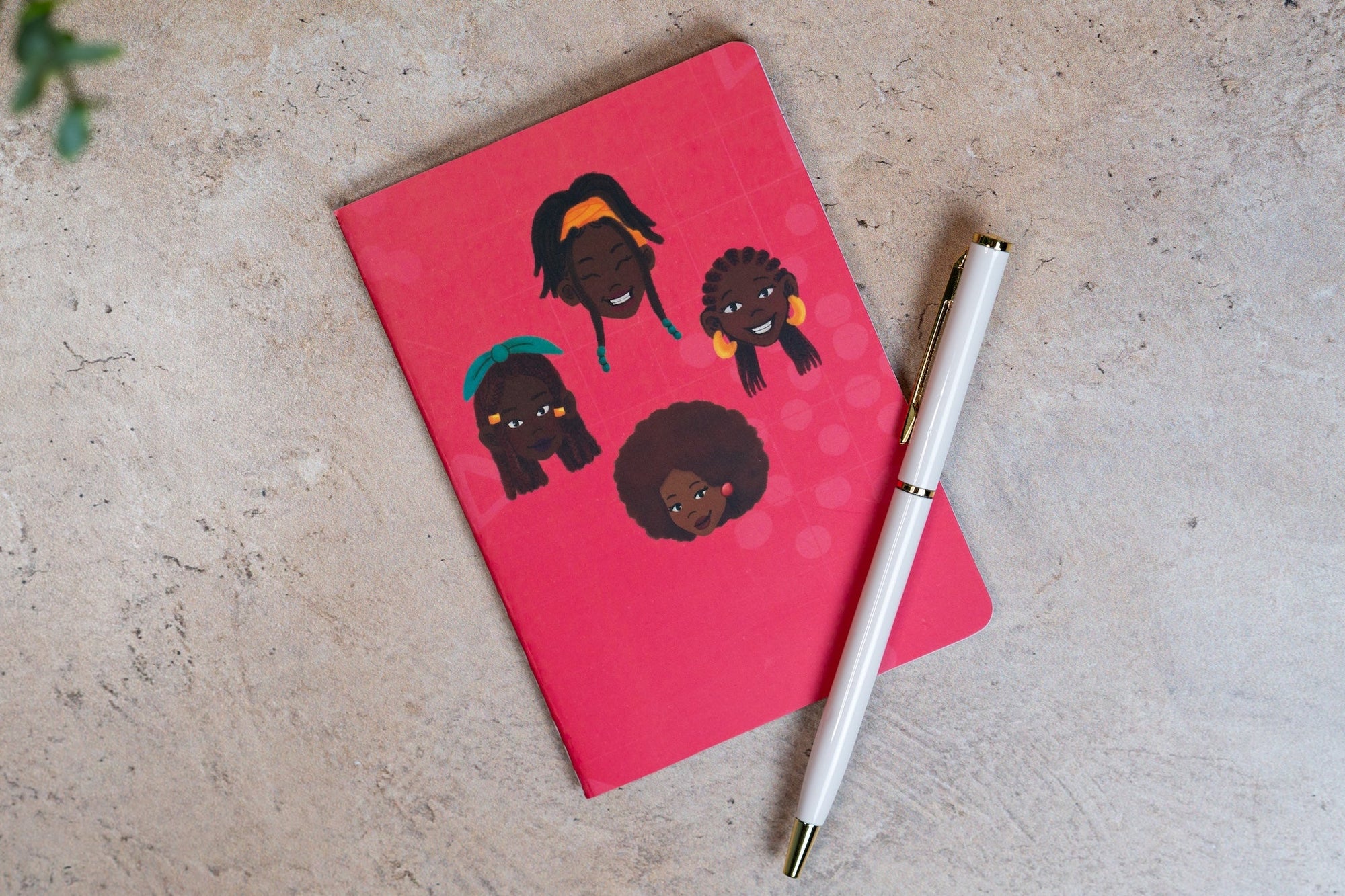 Black Girl Hairstyles Pocket Notebook - Pink