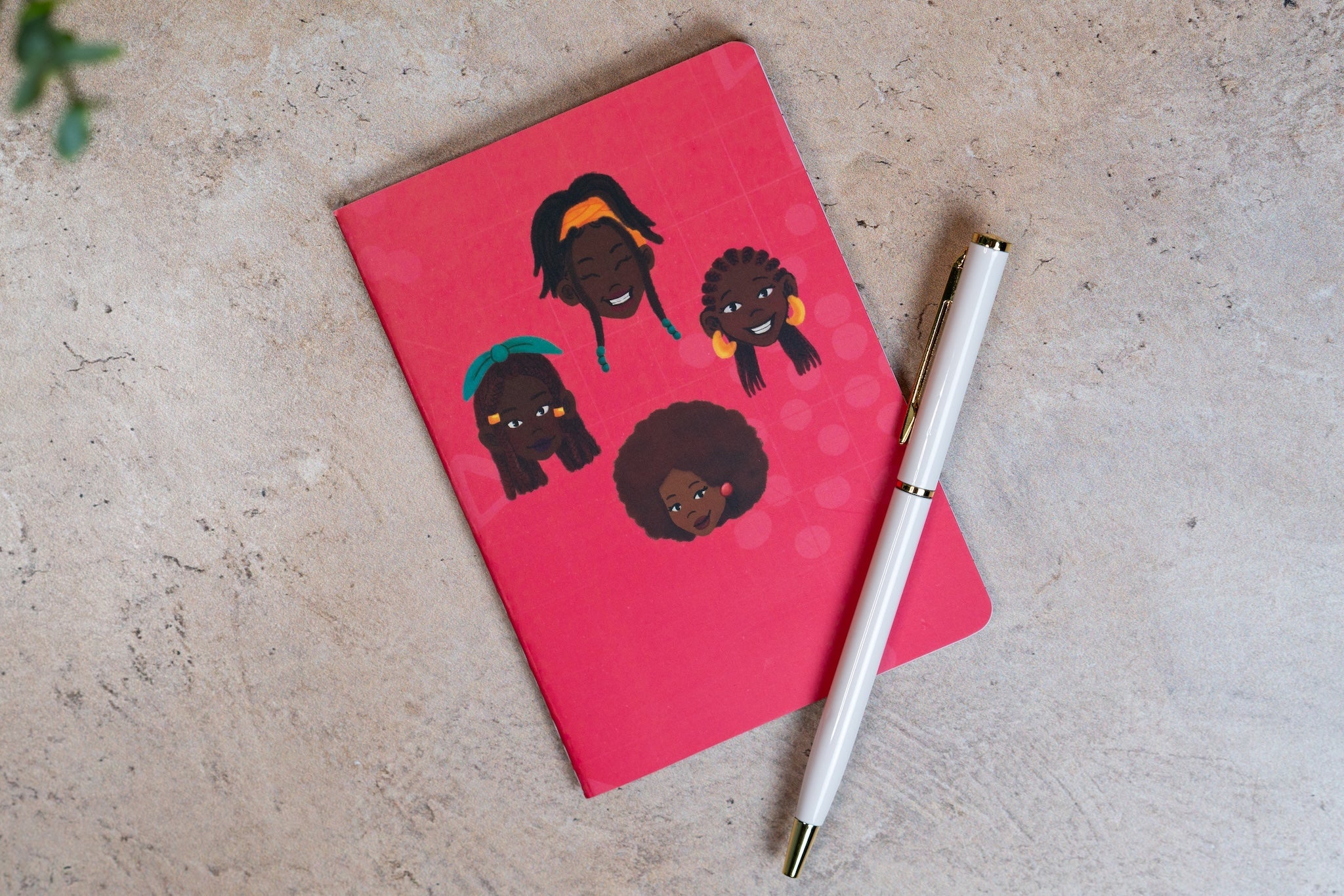 Black Girl Hairstyles Pocket Notebook - Pink