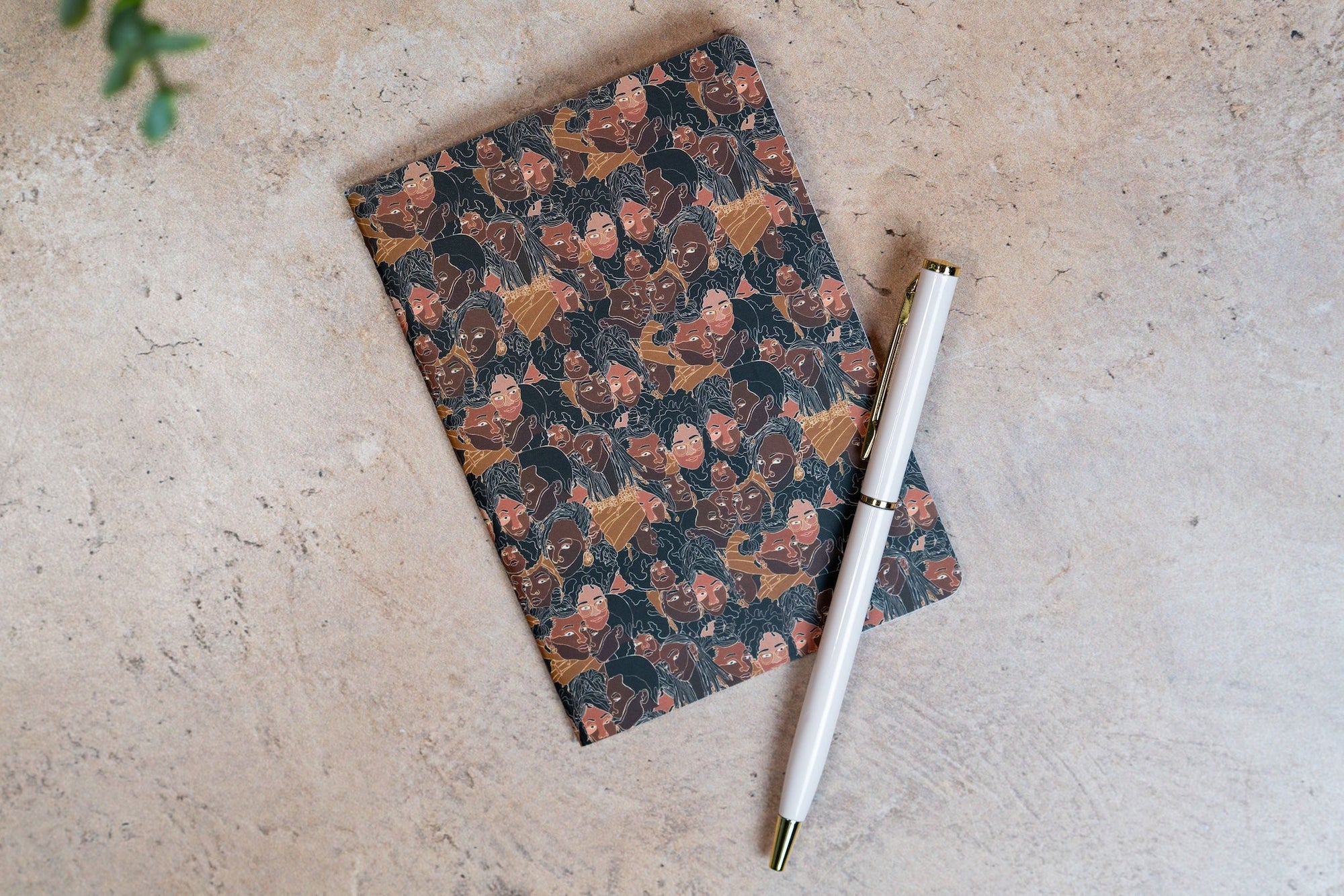 Pocket Notebook - Black Women Line Art Color