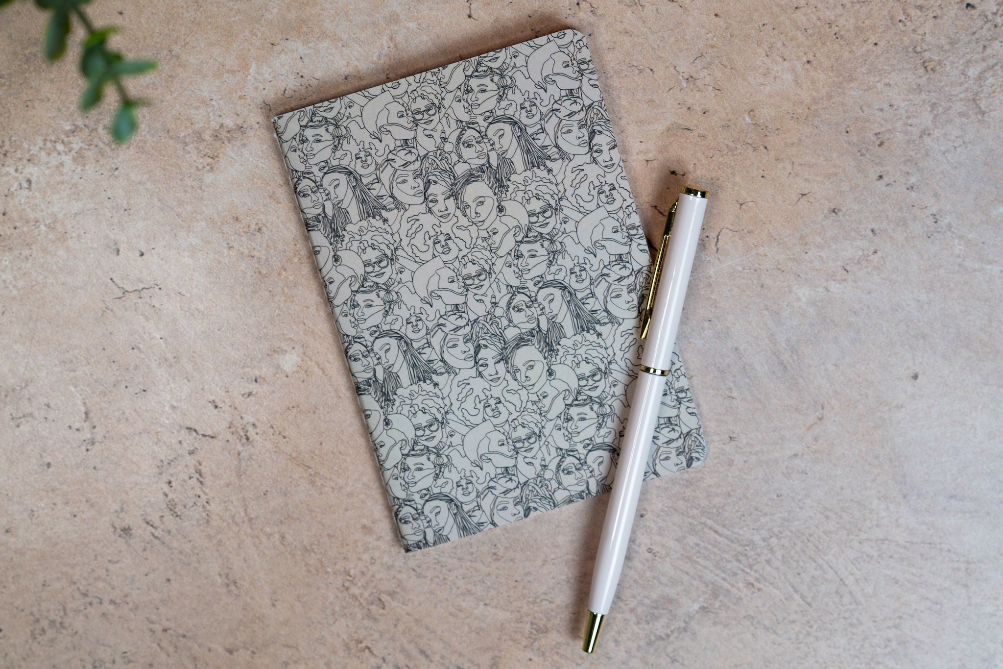 Pocket Notebook - Black Women Line Art