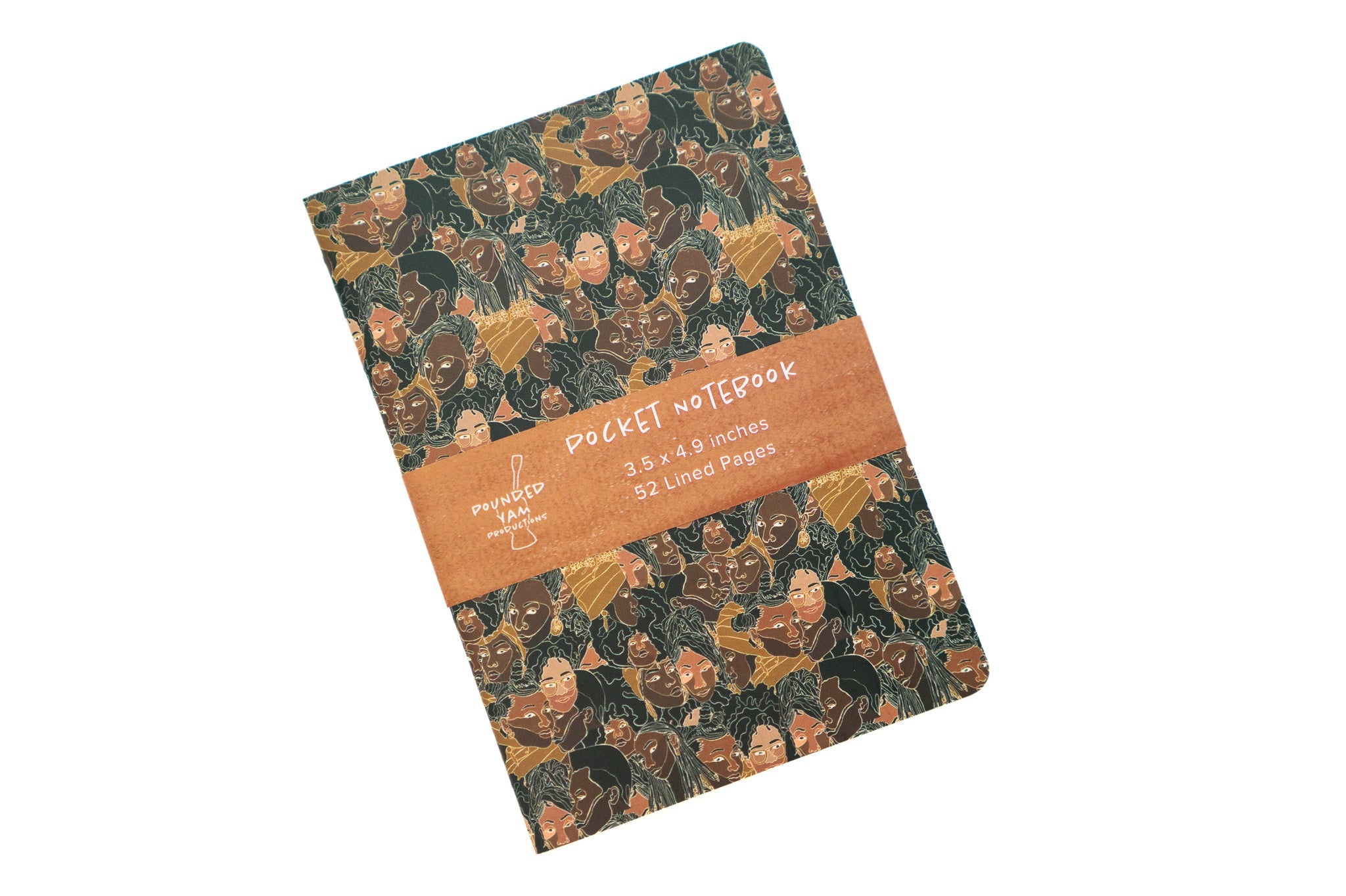 Pocket Notebook - Black Women Line Art Color