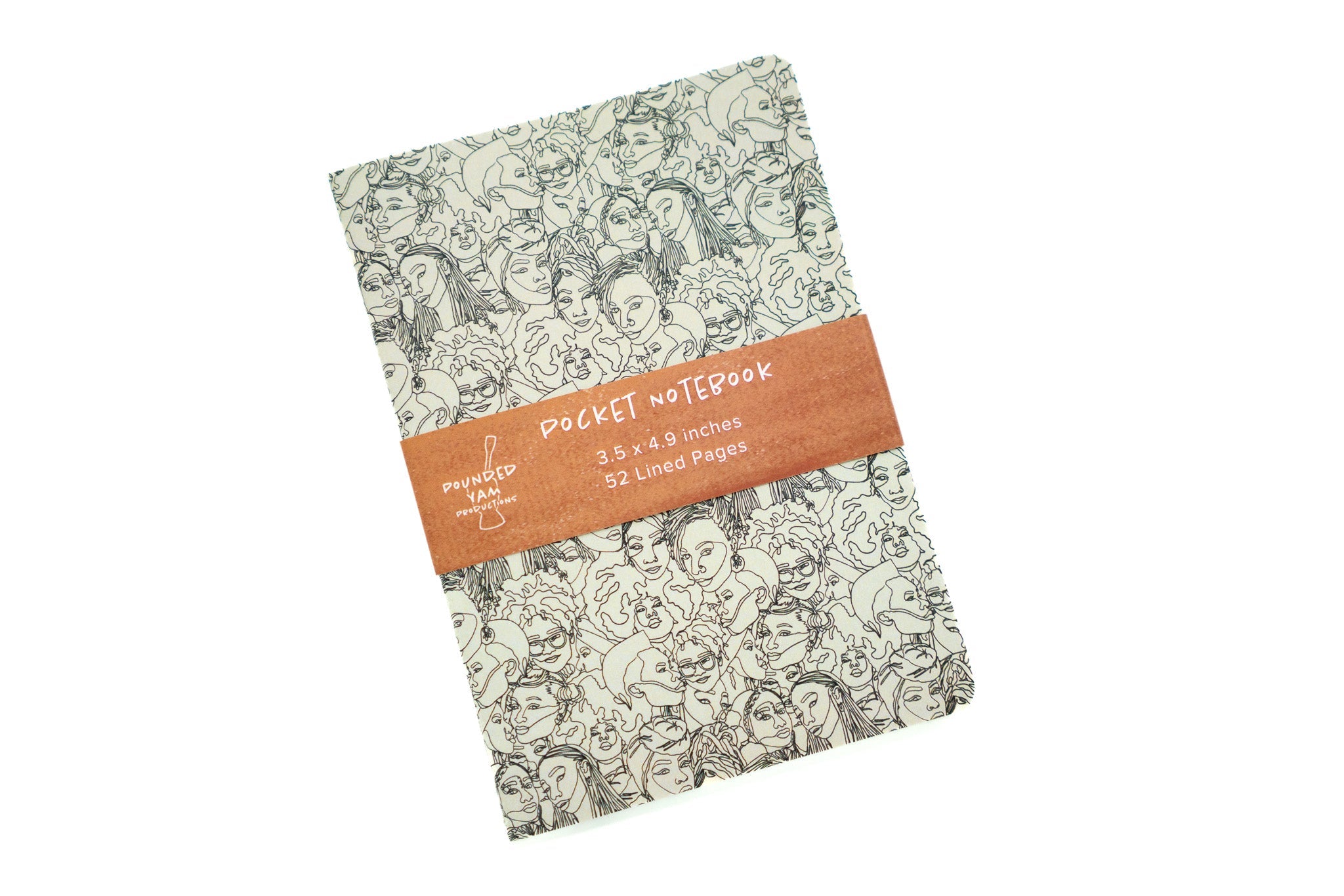 Pocket Notebook - Black Women Line Art