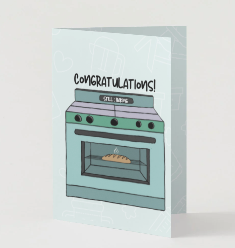 Bun In The Oven Greeting Card