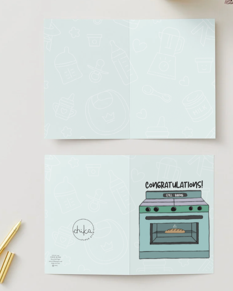 Bun In The Oven Greeting Card
