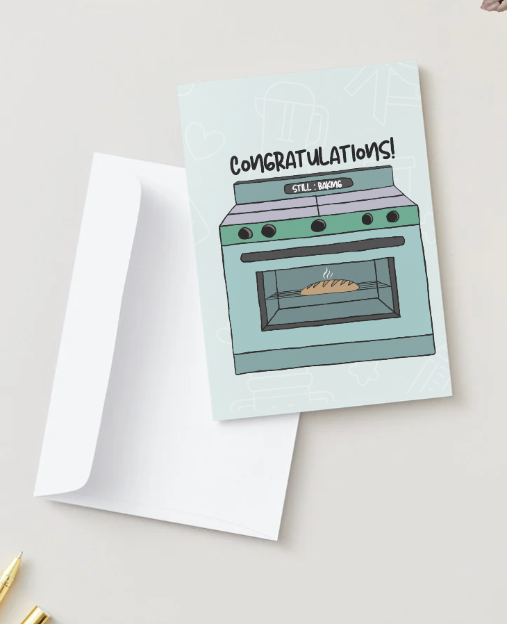 Bun In The Oven Greeting Card