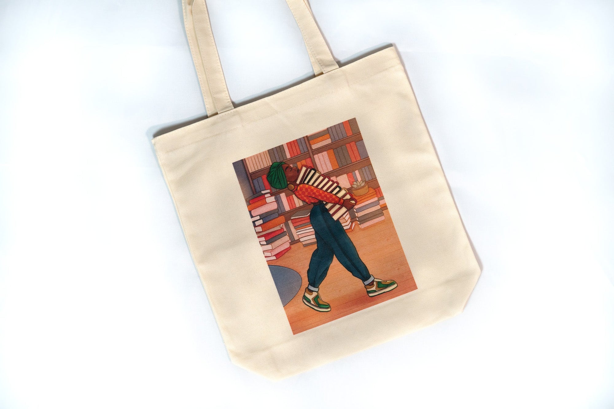 Canvas Tote Bag - Book Stack