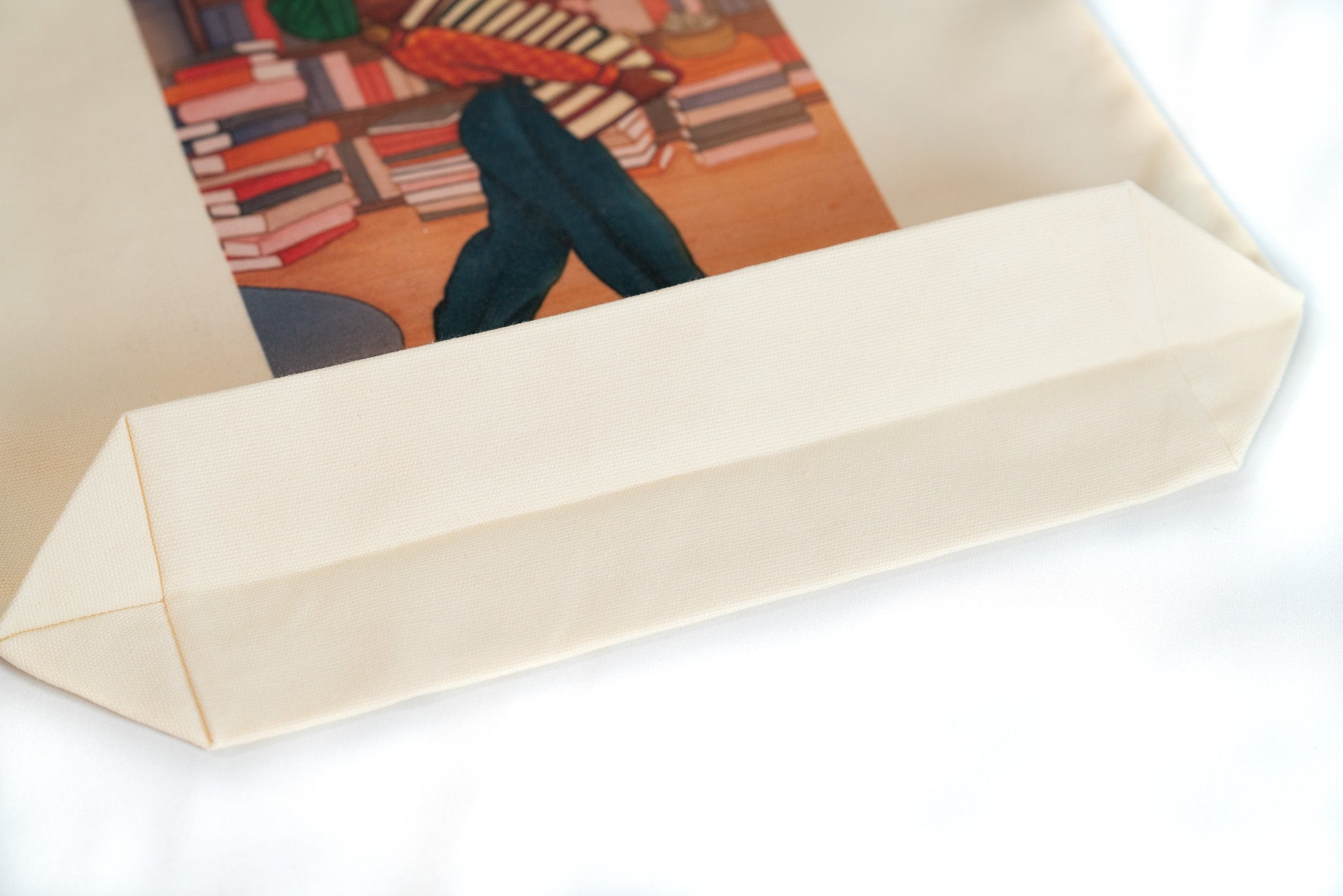 Canvas Tote Bag - Book Stack