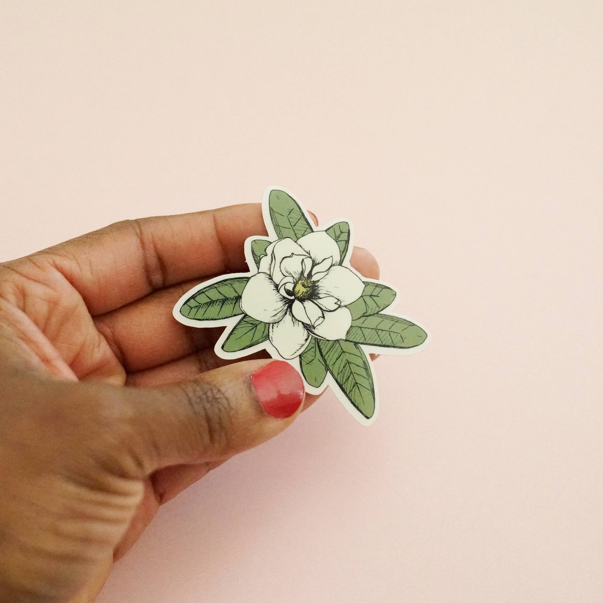 Magnolia Flower Vinyl Sticker