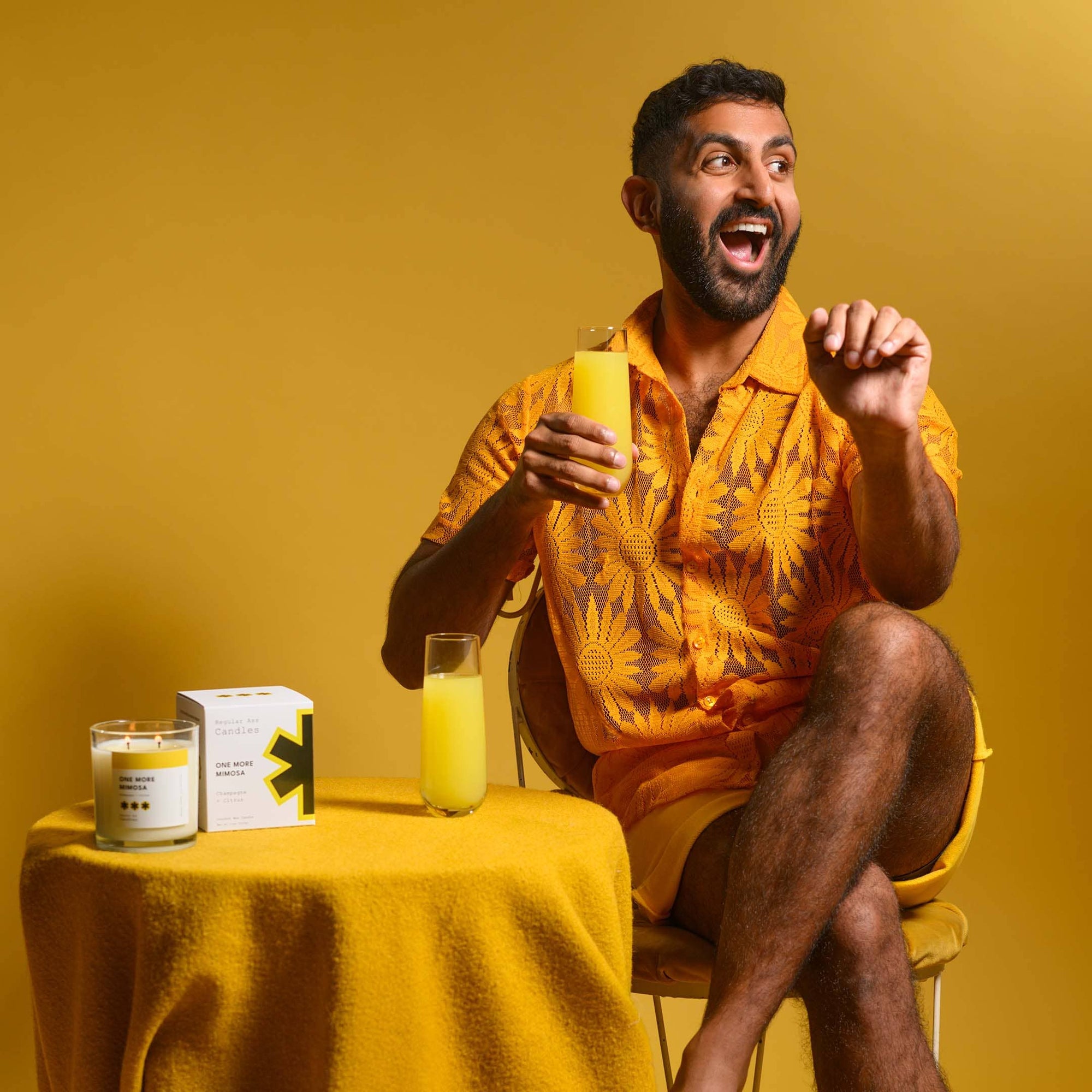 ONE MORE MIMOSA Champagne, Citrus, Amber 11oz Candle